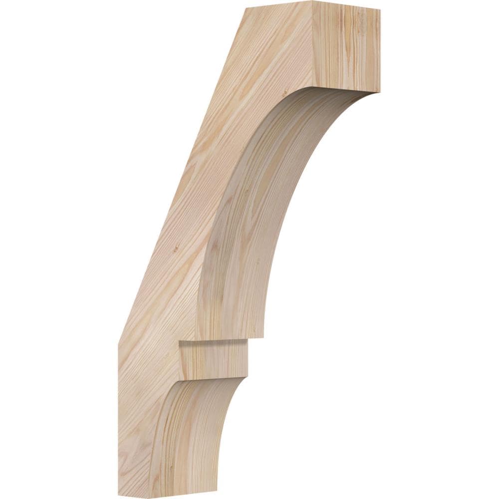 Ekena Millwork BRC06X14X26BOA00SDF 5-1/2-in x 14-in x 26-in Douglas Fir Unfinished Wood Balboa Smooth Knee Brace