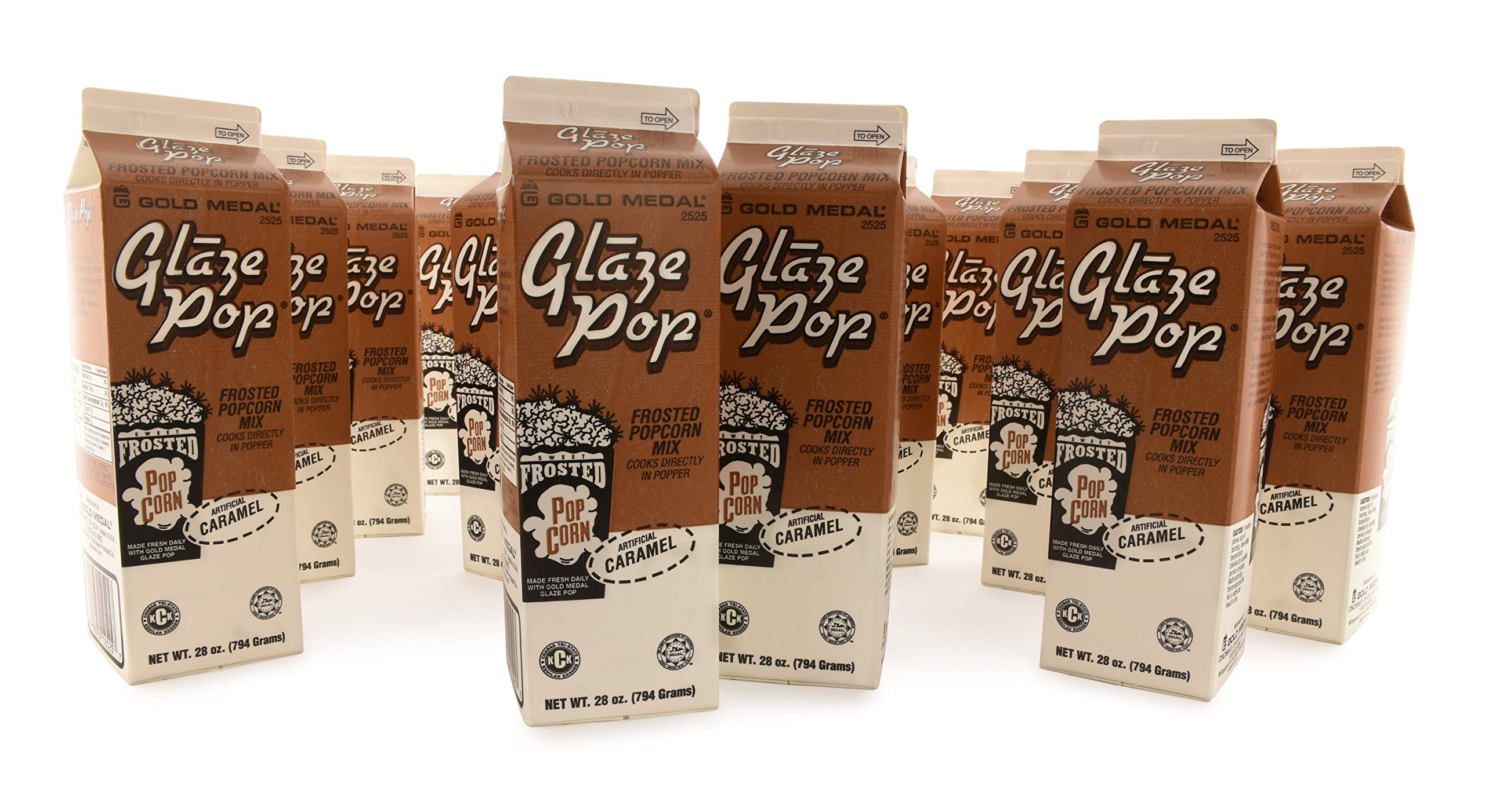 Gold Peak Gold Medal Glaze Pop Caramel Popcorn Coating 12 x 28 oz Cartons