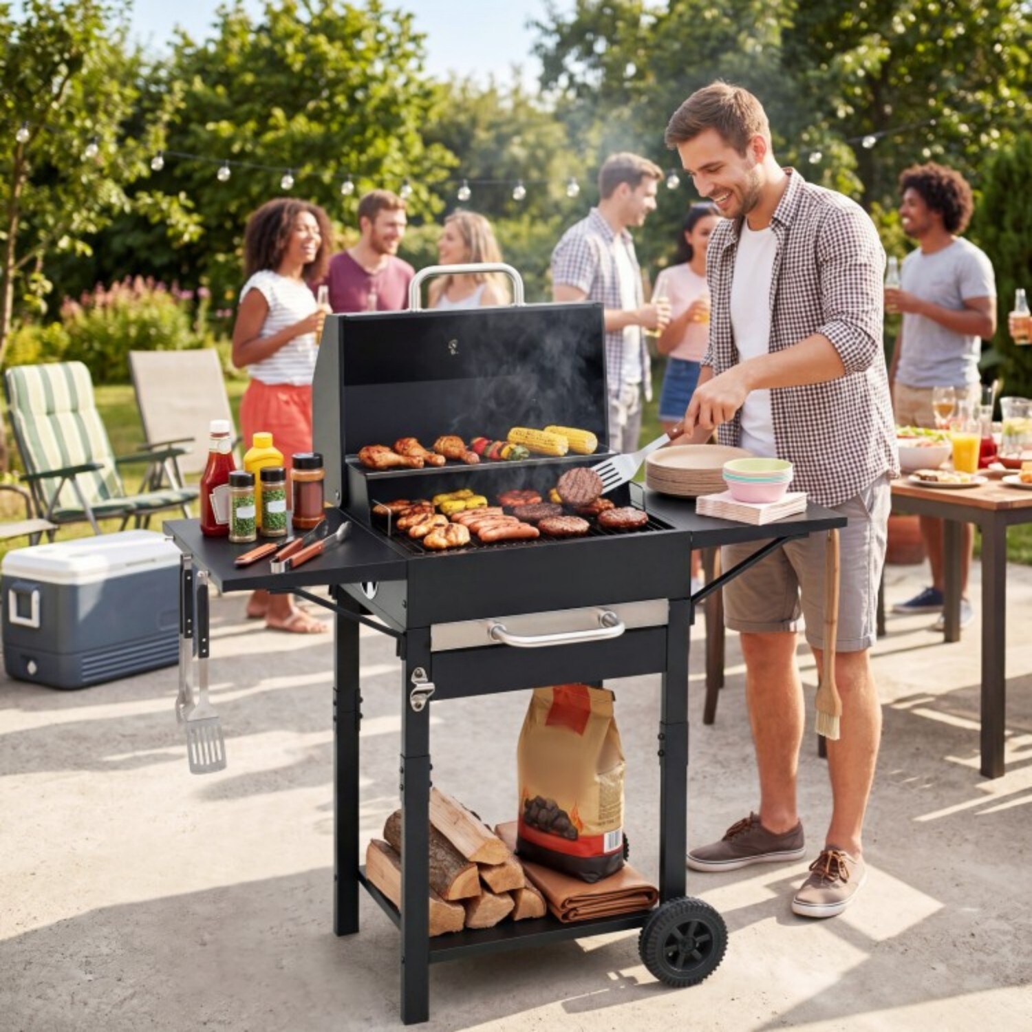 GZMR GZ-W22298 Charcoal-Grills - View #2