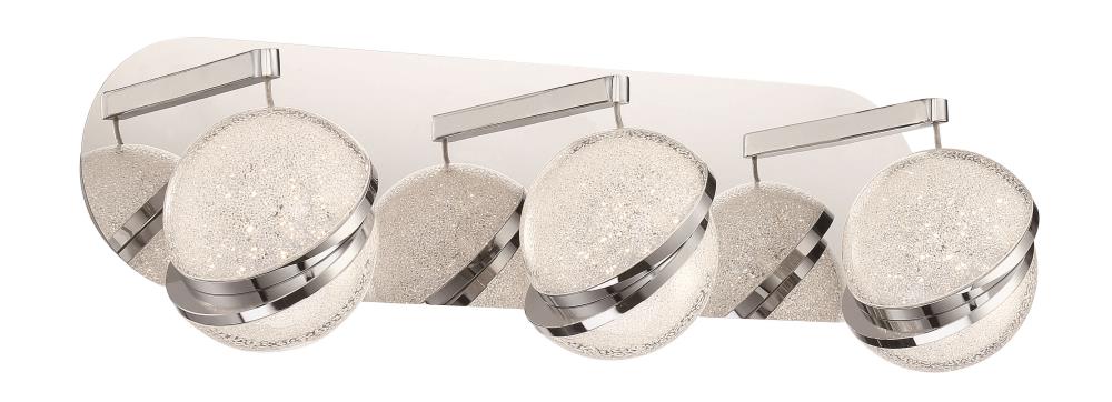 George Kovacs Silver Slice 20.5-in 3-Light Chrome LED Modern ...