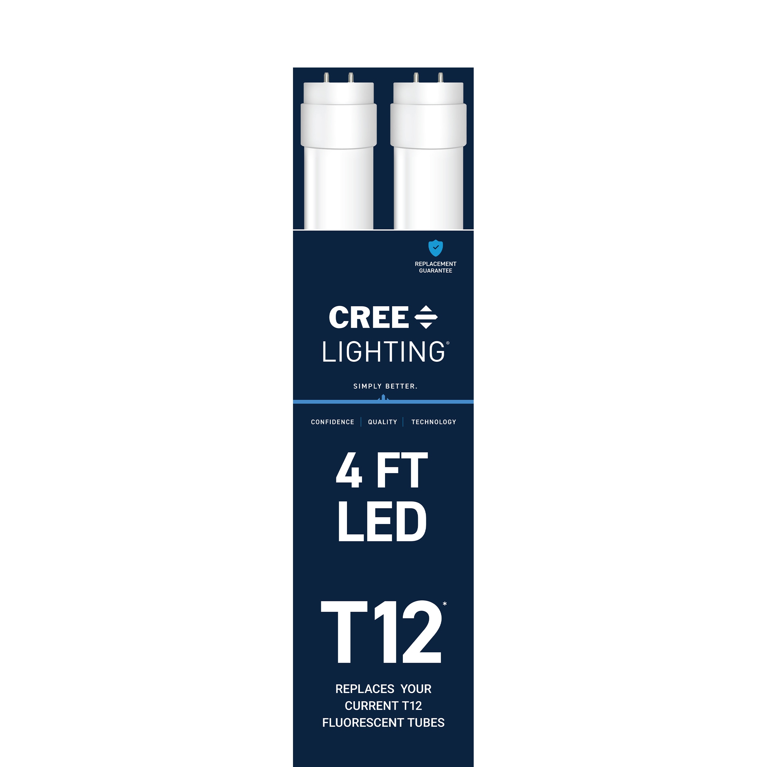 Cree Lighting 40 -Watt EQ T12 Daylight Medium bi-pin base G13 LED Tube Light Bulb 2 -Pack
