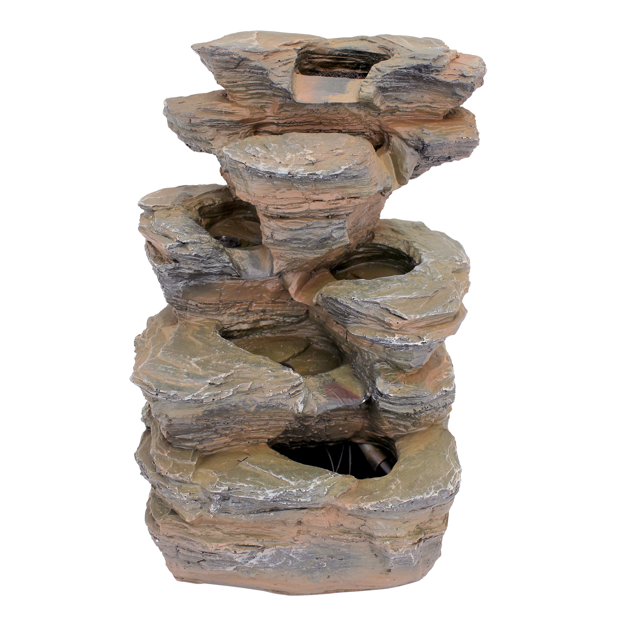 Design Toscano 17.5-in H Resin Tiered Fountain Outdoor Fountain Pump ...