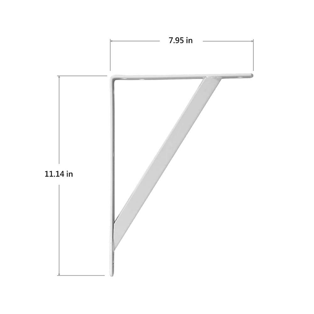 Project Source 11.14-in L x 1.06-in W x 7.95-in D Heavy Duty White ...