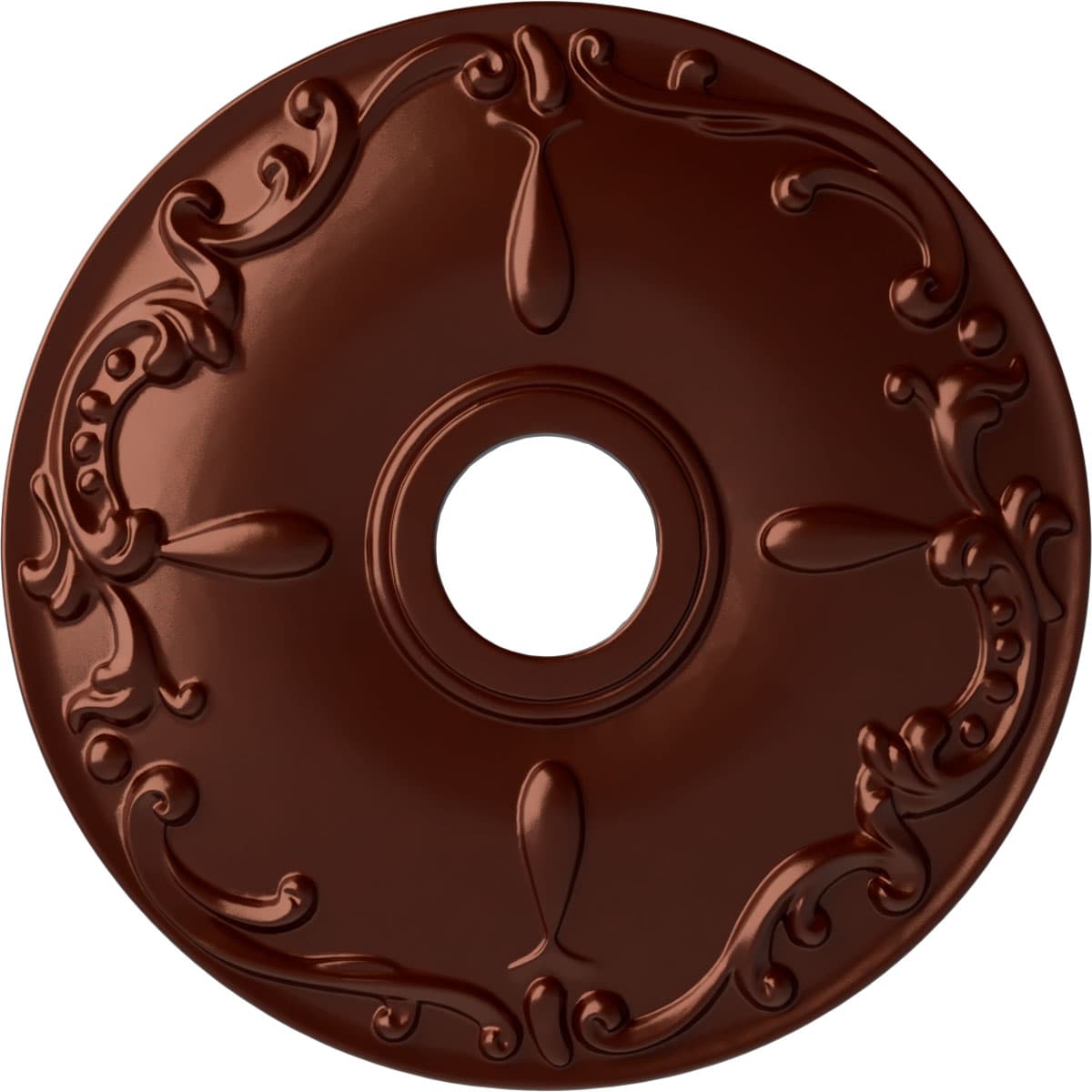 Ekena Millwork CM18KEACS Kent 18-in W x 18-in L Painted Antique Copper Polyurethane Whole Ceiling Medallion