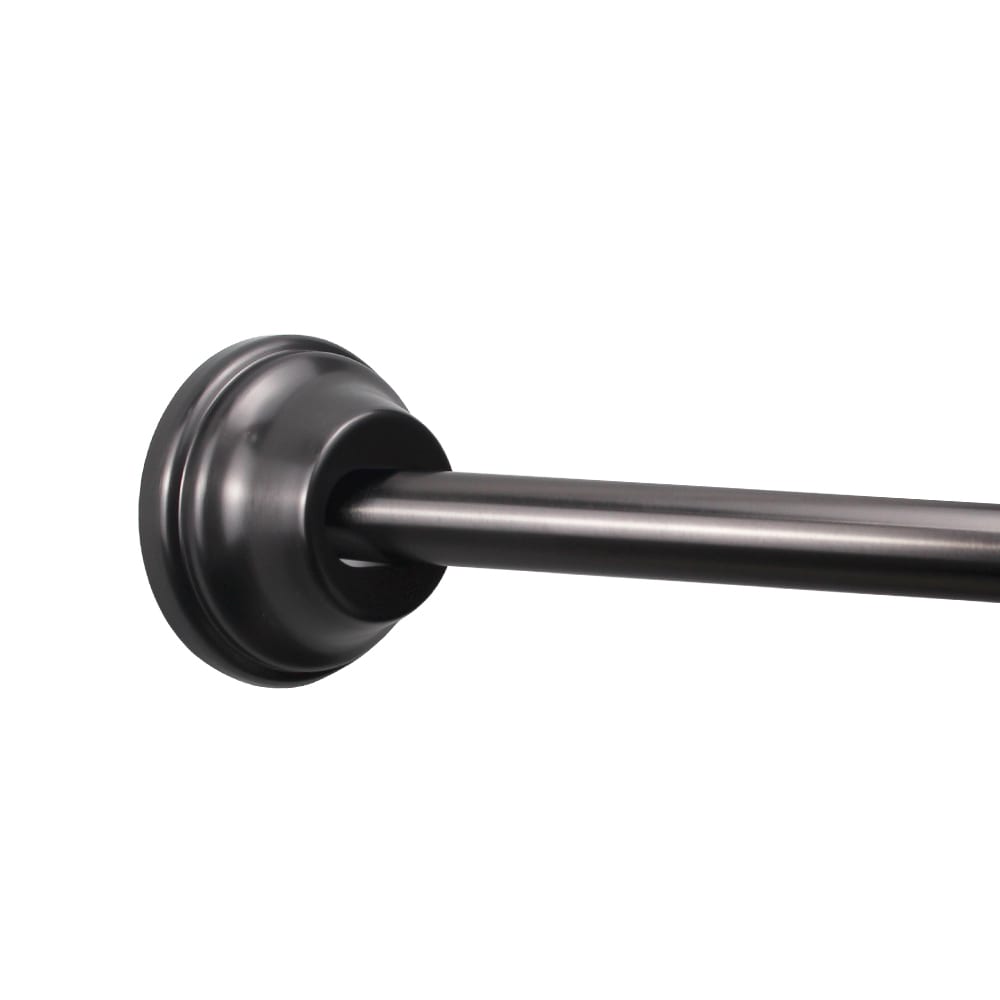 allen + roth SHLSNC01BR 44-in to 72-in Oil Rubbed Bronze Fixed or tension Single curve Adjustable Shower Curtain Rod