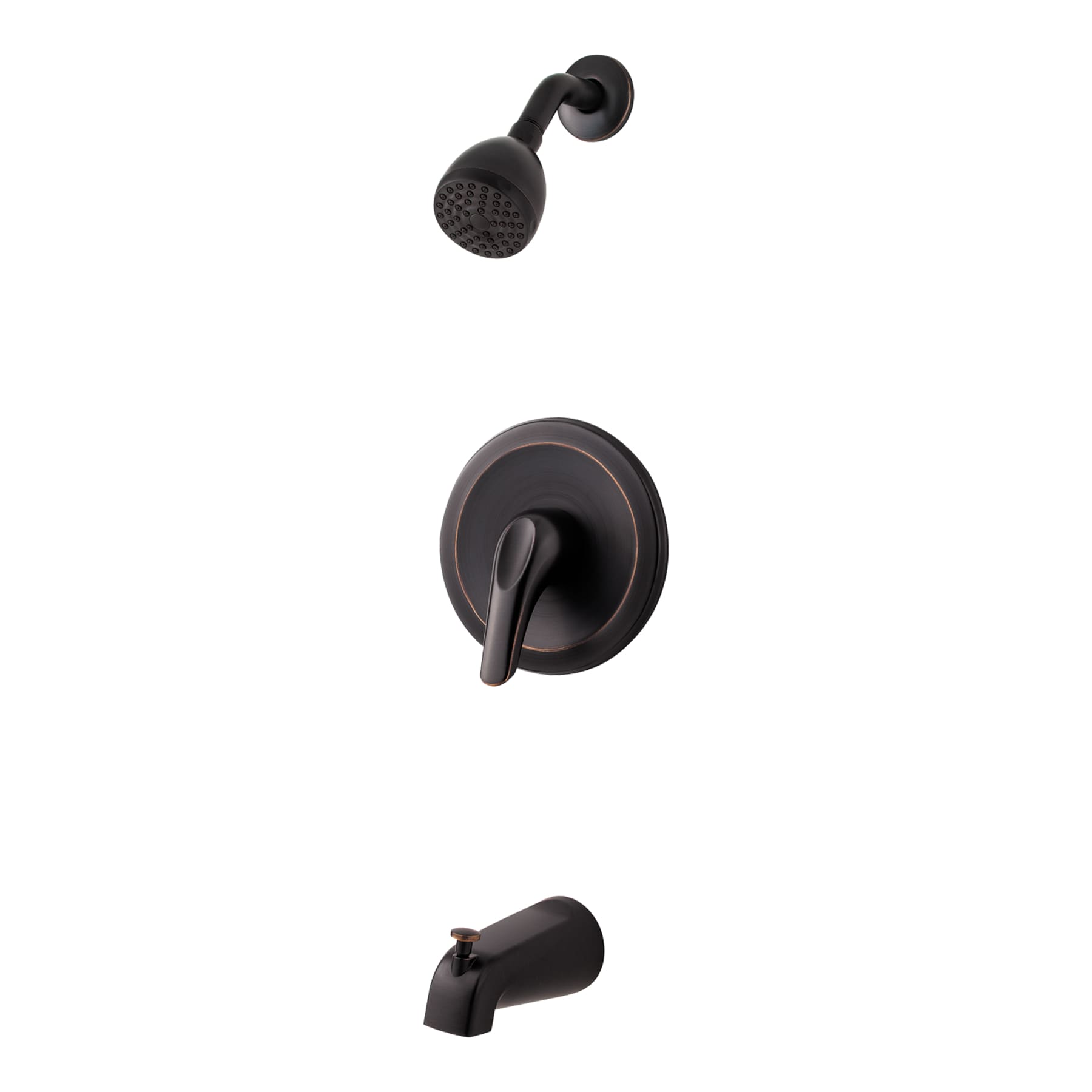 Pfister LG89-030Y Pfirst Series Tuscan Bronze 1-handle Single function 2.6-Inches Round Bathtub and shower Faucet