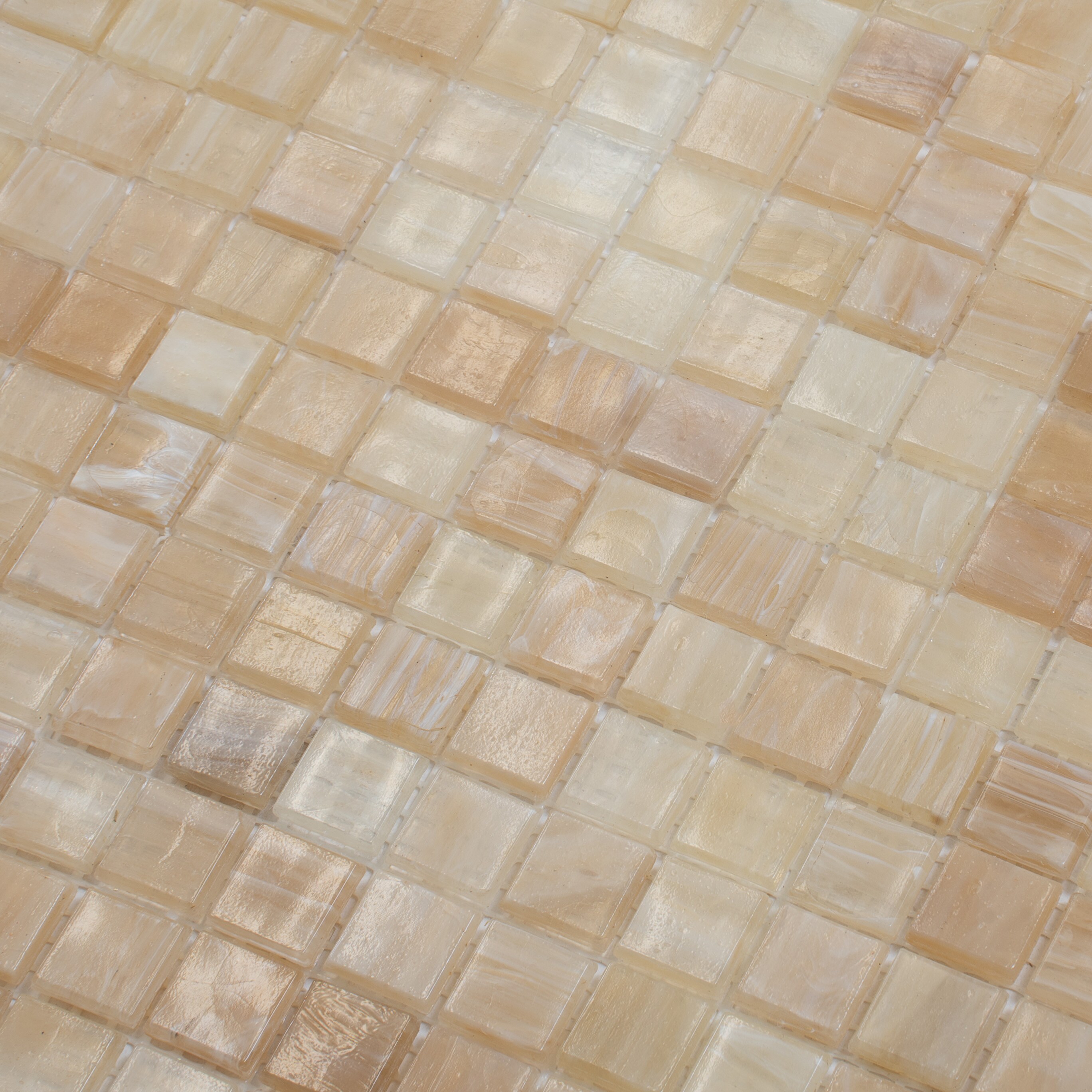 Cream Beige Glass Mosaic Wall and Floor Tile