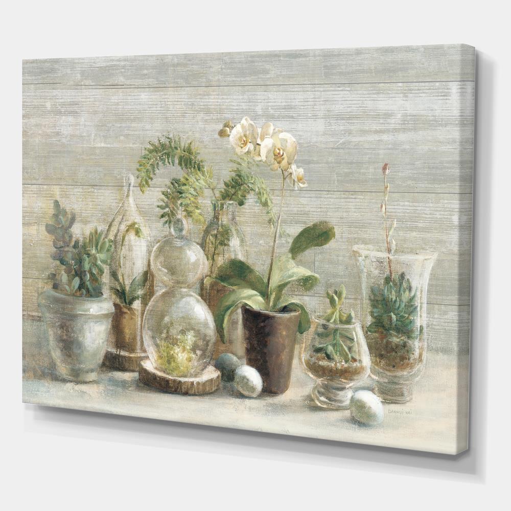 Designart PT30461-46-36 36-in H x 46-in W Floral Print on Canvas