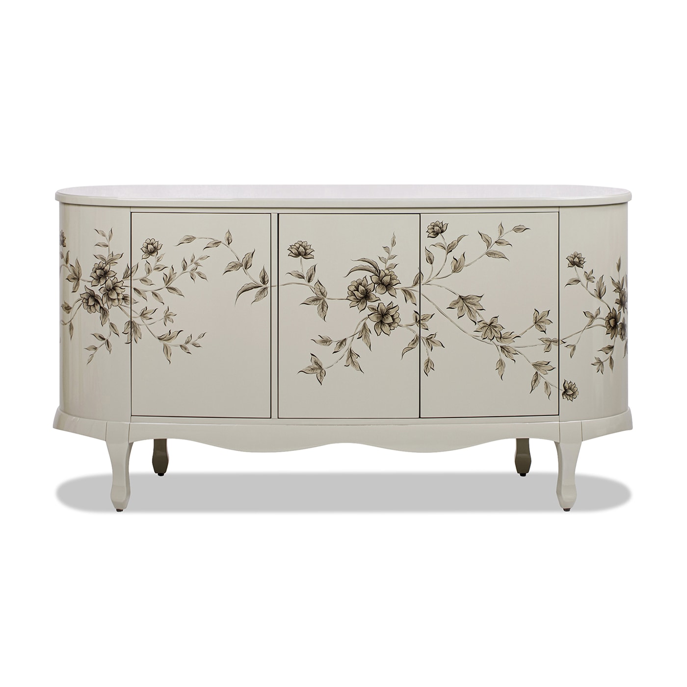 Jennifer Taylor Home LCBG87770 Florence Country Taupe Gray Lacquer Birch Sideboard