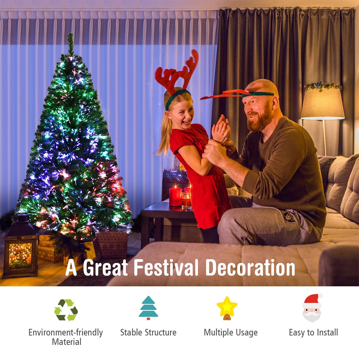 Forclover HYFASDCM37 Artificial-Christmas-Trees - View #3