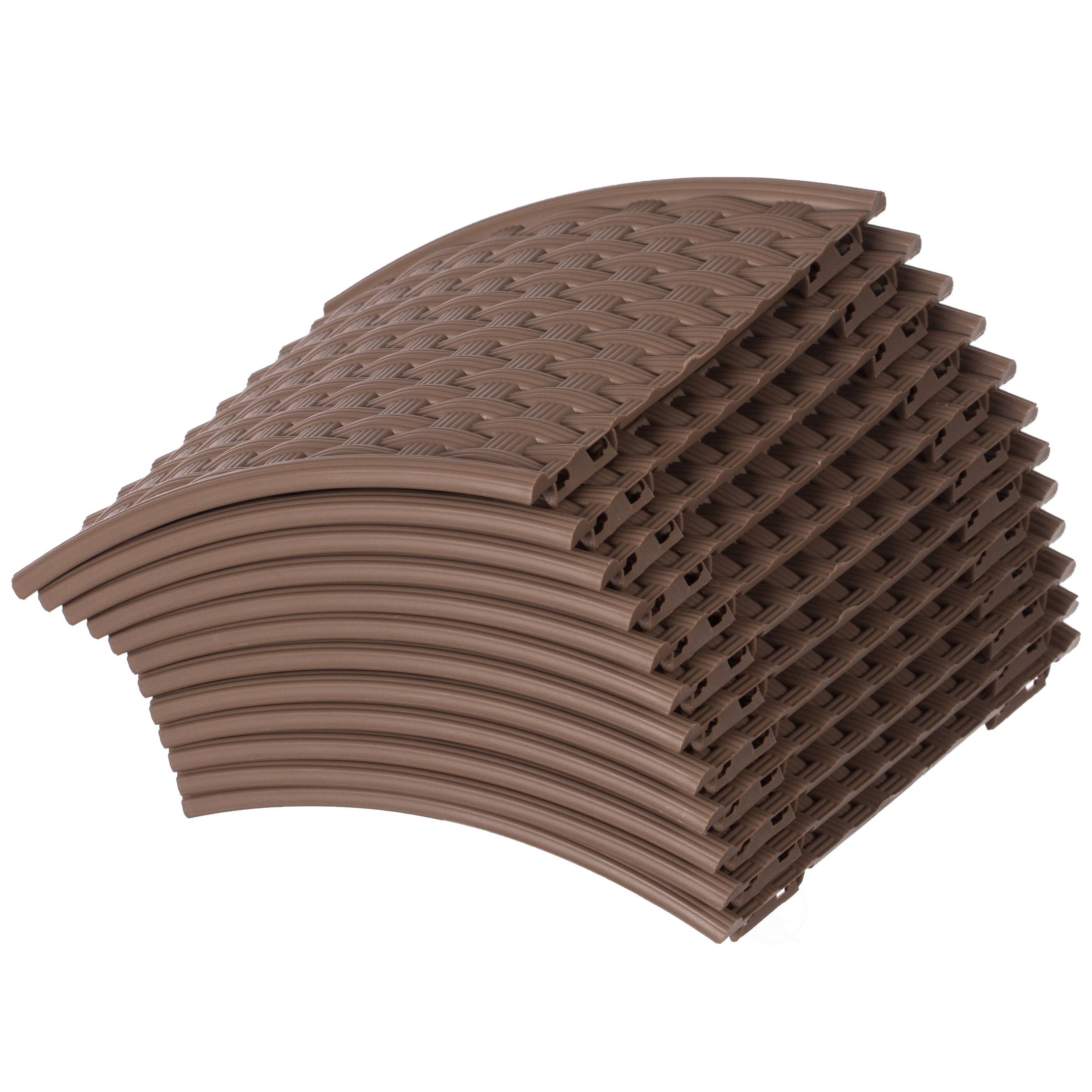 Large Brown Plastic Basket Weave Tree Skirt
