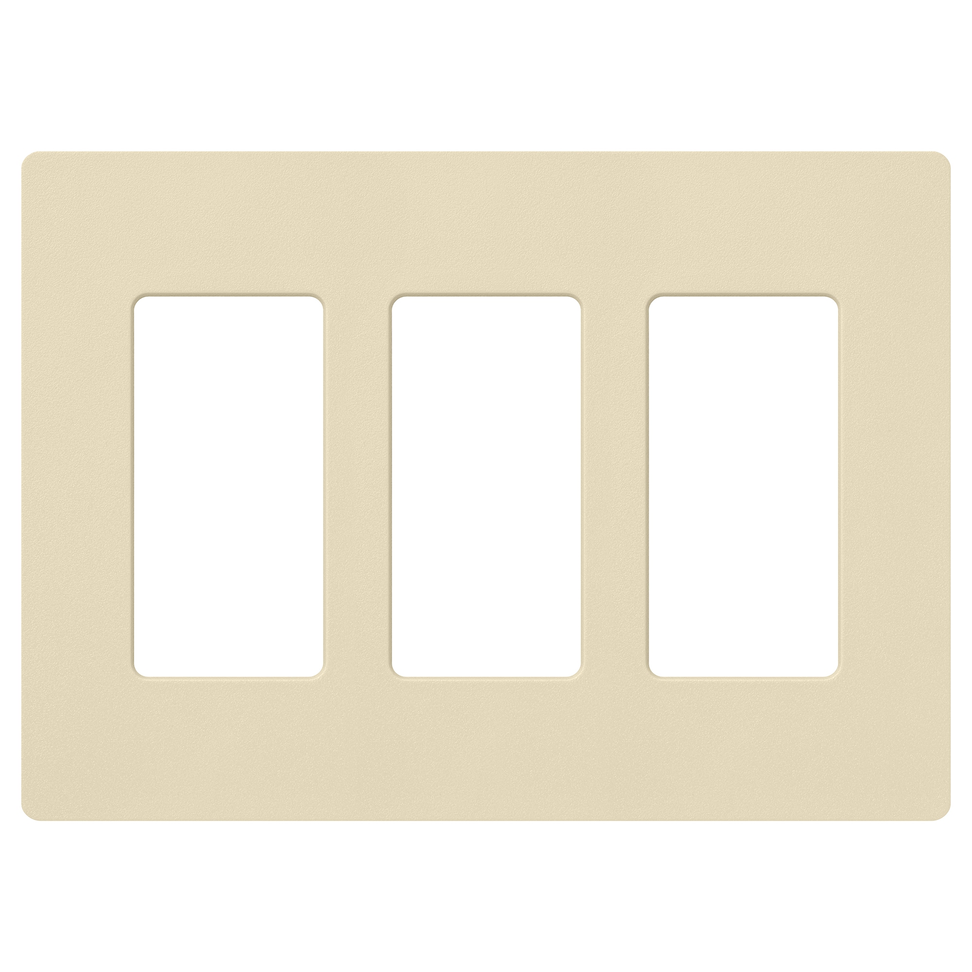 Lutron SC-3-SD Claro 3 -Gang Standard Size Sand Plastic Indoor Screwless Decorator Wall Plate
