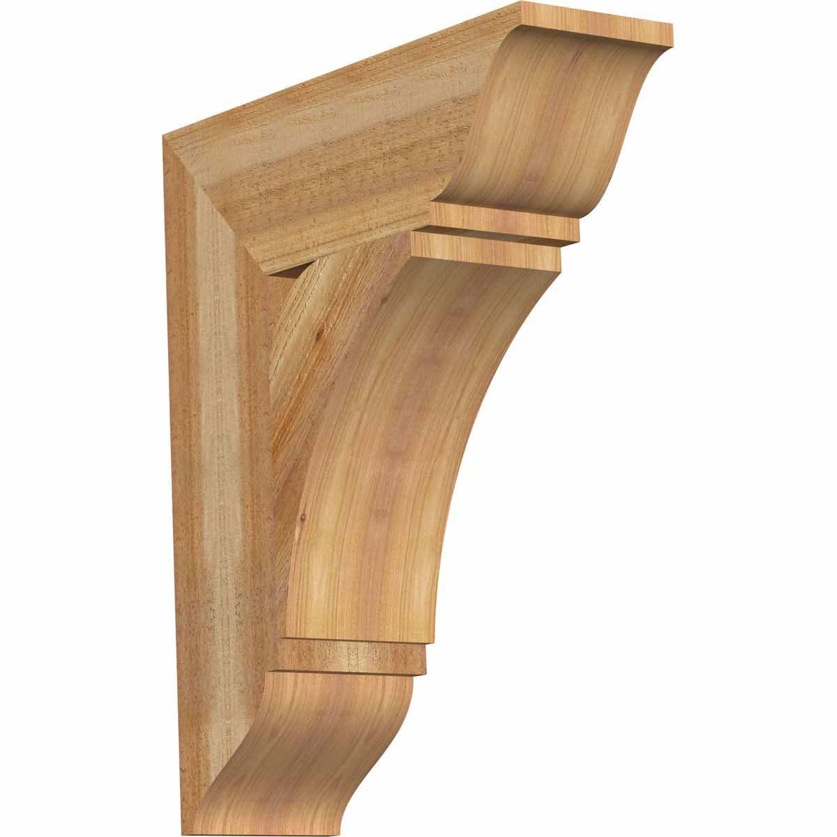 Ekena Millwork BKT06X20X24THR01RWR Thorton traditional rough sawn 6-in x 20-in x 24-in Western red cedar Brown Wood Standard bracket