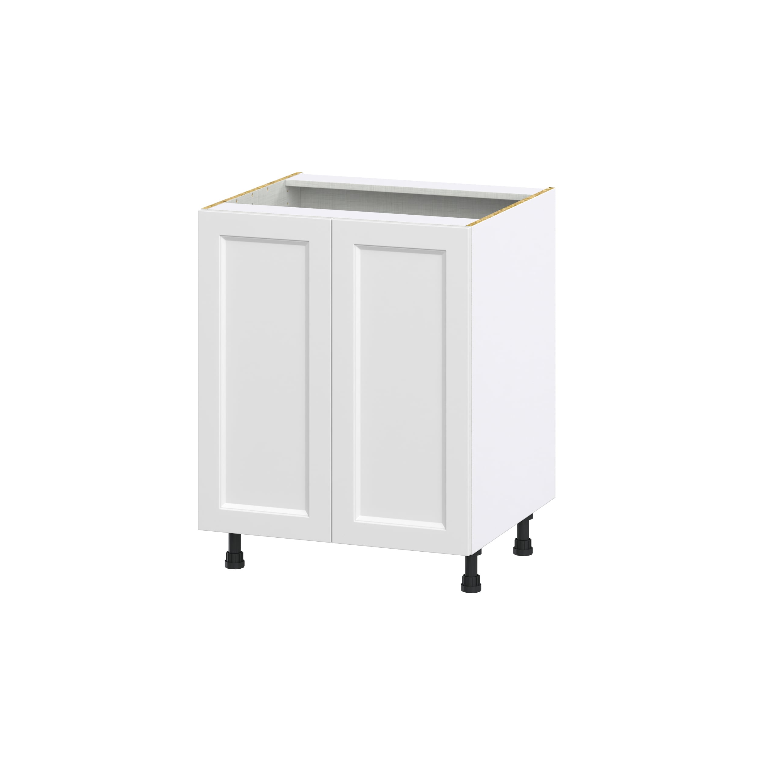 Hugo&Borg Riviera 27-in W x 34.5-in H x 24-in D Bright White Sink Base Fully Assembled Cabinet (Recessed Panel Shaker Style)