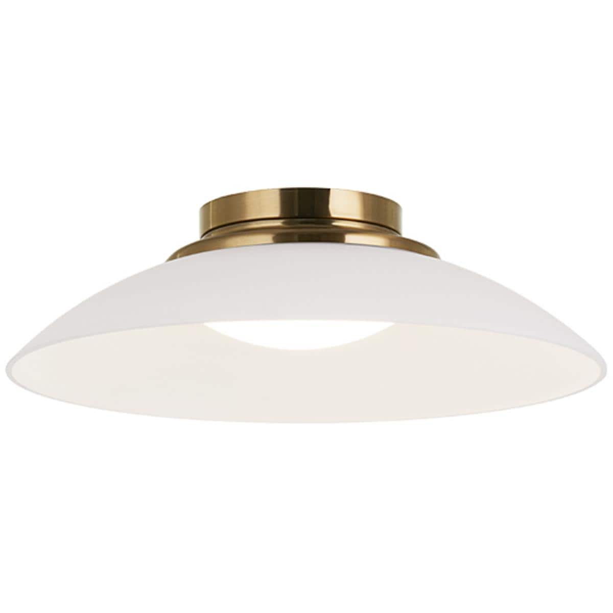 Matteo 2531248 Lighting M16411AGFR Luna Flush Mount Aged Gold Brass