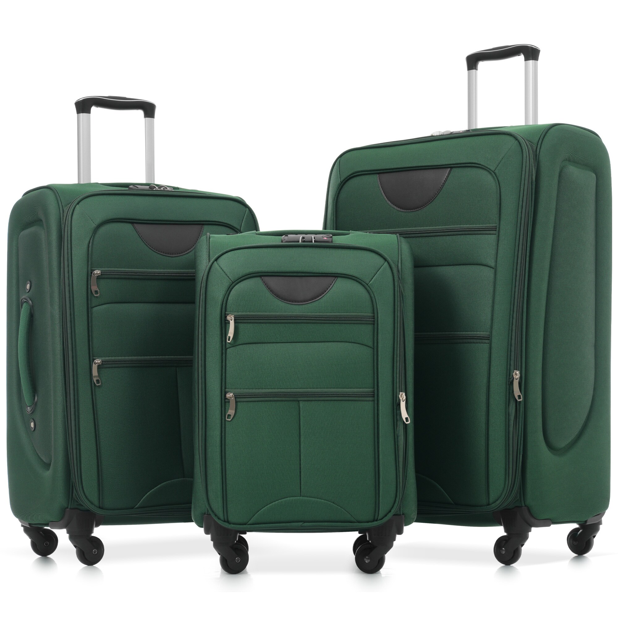 ModernLuxe Softside Luggage Expandable 3 Piece Set Suitcase Upright Spinner Softshell Lightweight Luggage Travel Set 22 and 26 and 30 inches