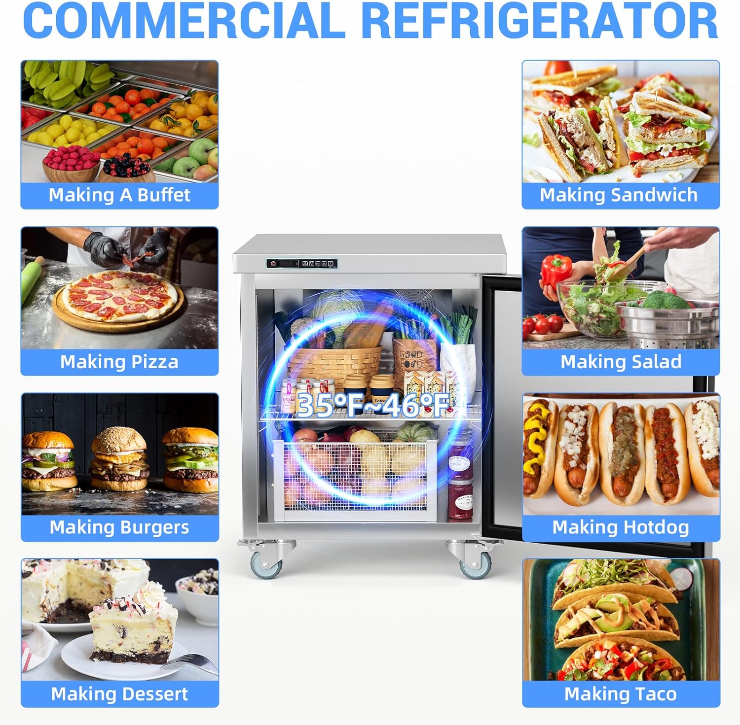 GAOMON LSPPJOK-OZDG06T74E Commercial-Refrigerators - View #3