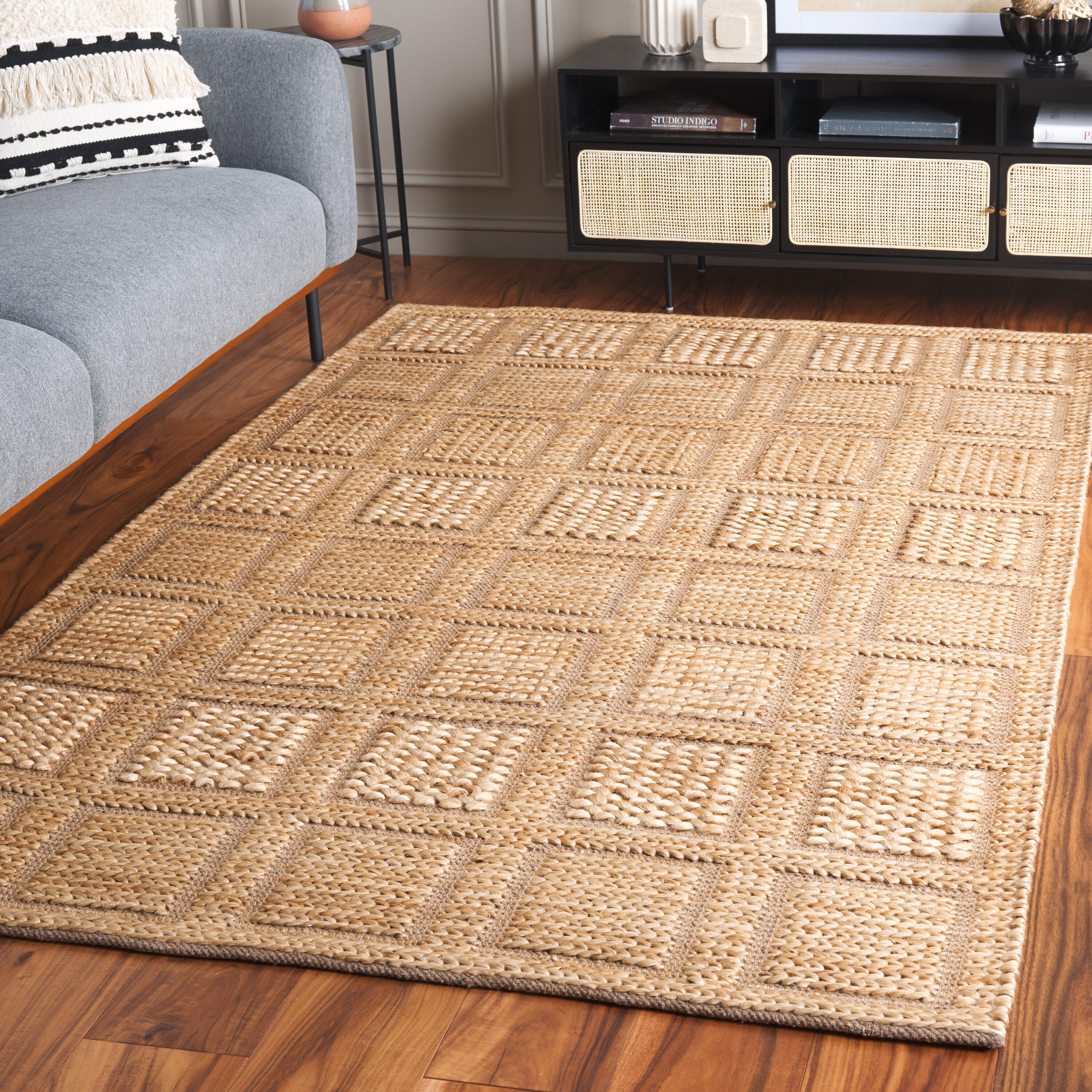  Natural Fiber 775 Natural/Brown Contemporary 4ft x 6ft Small Rectangle Rug