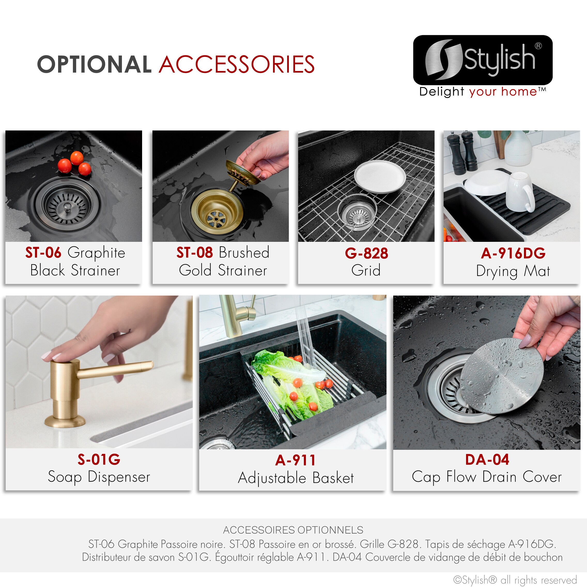 Stylish S-828WN Kitchen-Sinks - View #12