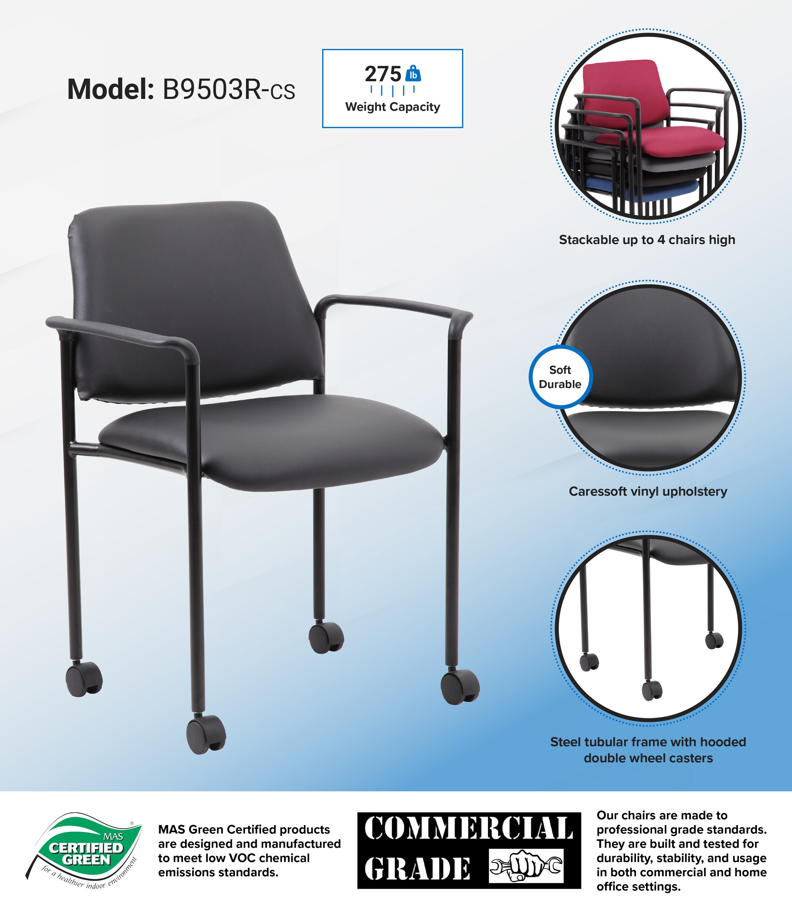 Boss Office Products B9503R-CS Office-Chairs - View #8