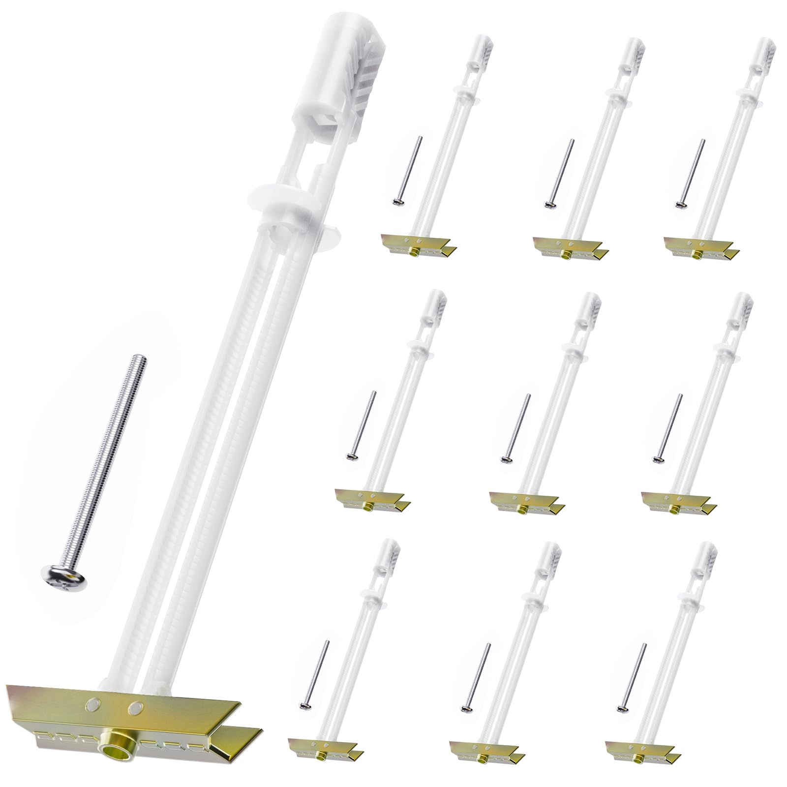 DYRCJ  Heavy Duty Hollow Wall Anchors with Bolts for 1 quarter 20 Thread Size Stainless Steel Anchors Hold up to 270 Pounds Each for Drywall