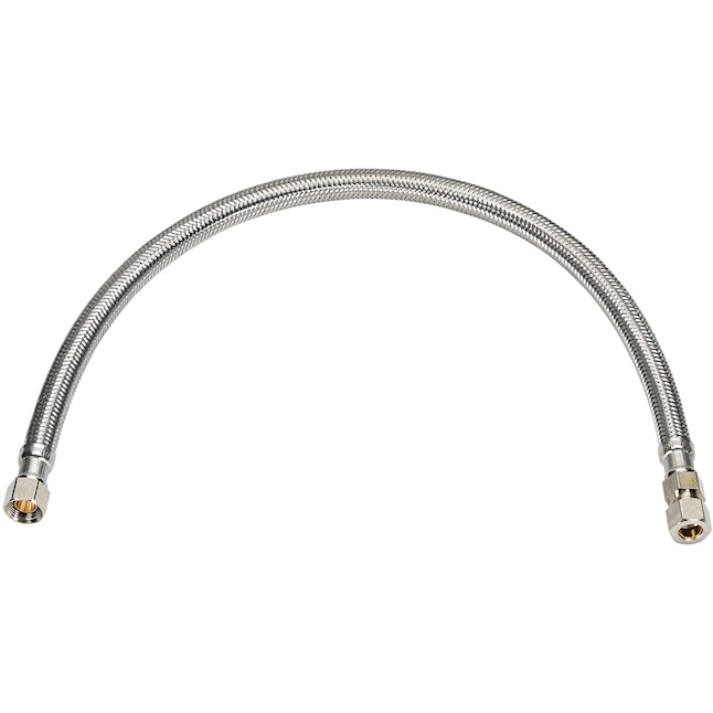 Reliabilt 3 8 In Compression 16 Braided Stainless Steel Flexible Faucet Supply Line The Toilet Lines Department At Com - Bathroom Sink Faucet Connector