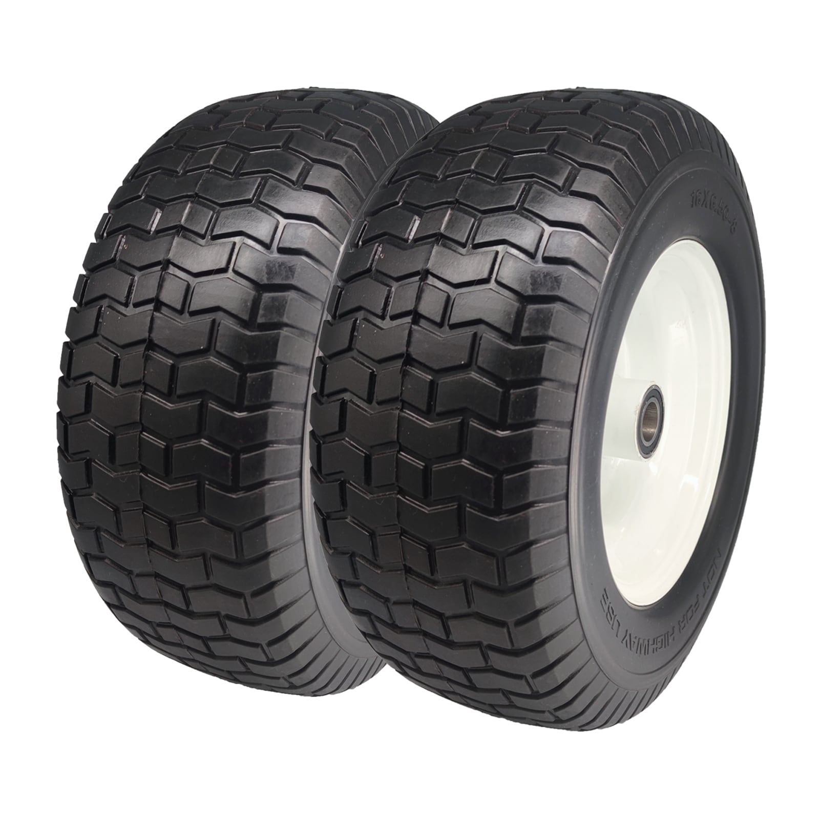 Ogracwheel 12x6-6 Flat Free Lawn Mower Tire with 3/4 and 5/8