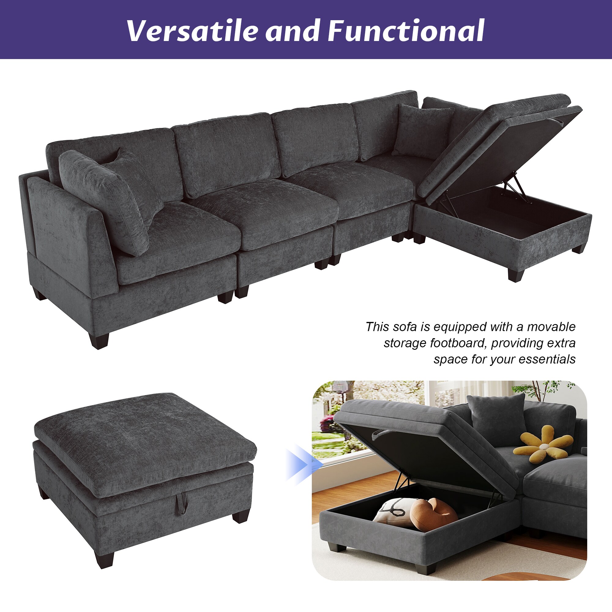 SINOFURN SYA020373GY Sofas-Loveseats - View #5