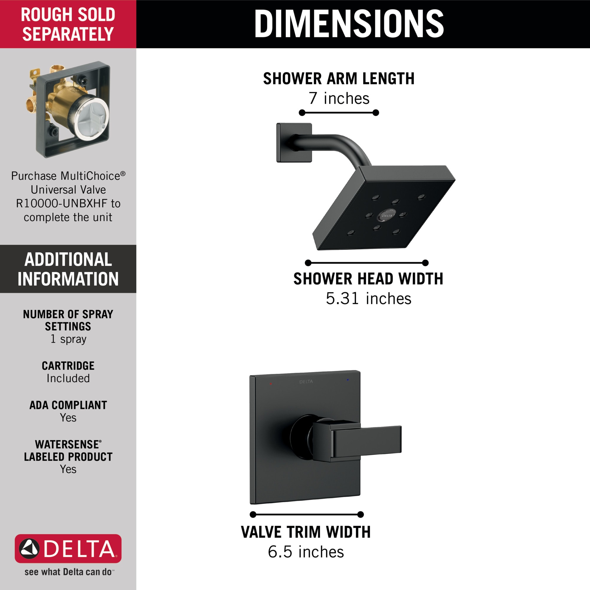 Delta T14267-BL Tub-Shower-Faucets - View #12
