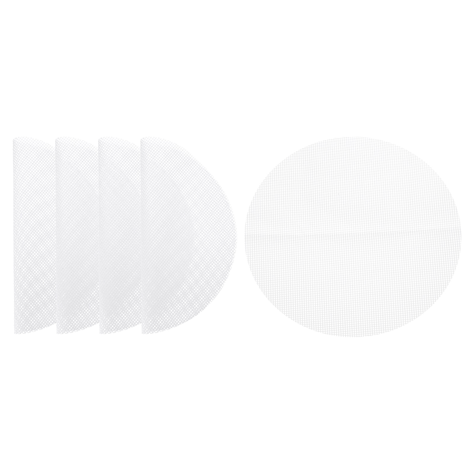 Unique Bargains 5pcs 6.3 Inch Non-Stick Silicone Steamer Liners Mesh Mat Reusable Round Steamer Mesh Pastry Dumplings Pad Mat White