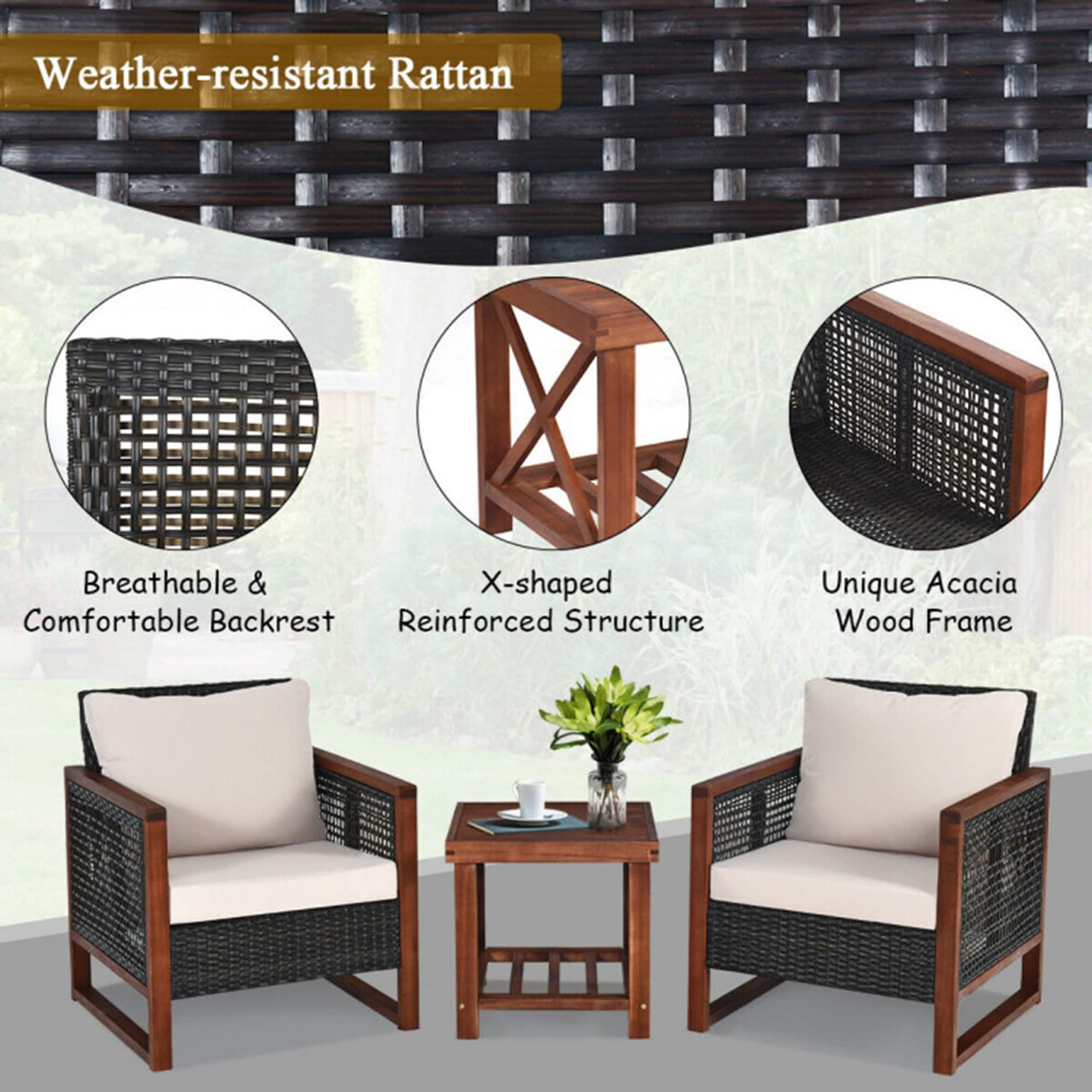 Mondawe MO-OD-1071G Patio-Conversation-Sets - View #4
