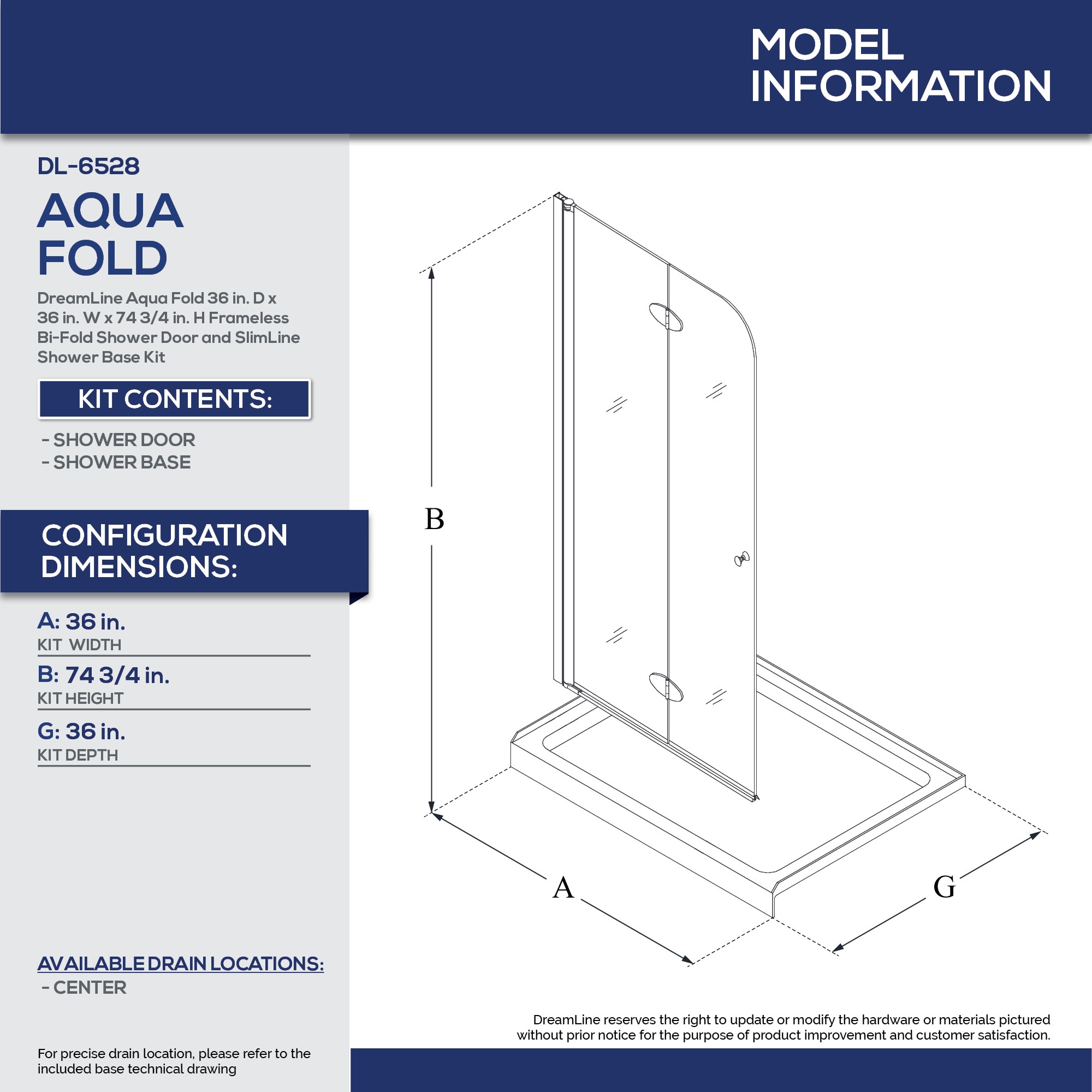 DreamLine DL-6528C-88-01 Alcove-Shower-Kit - View #6