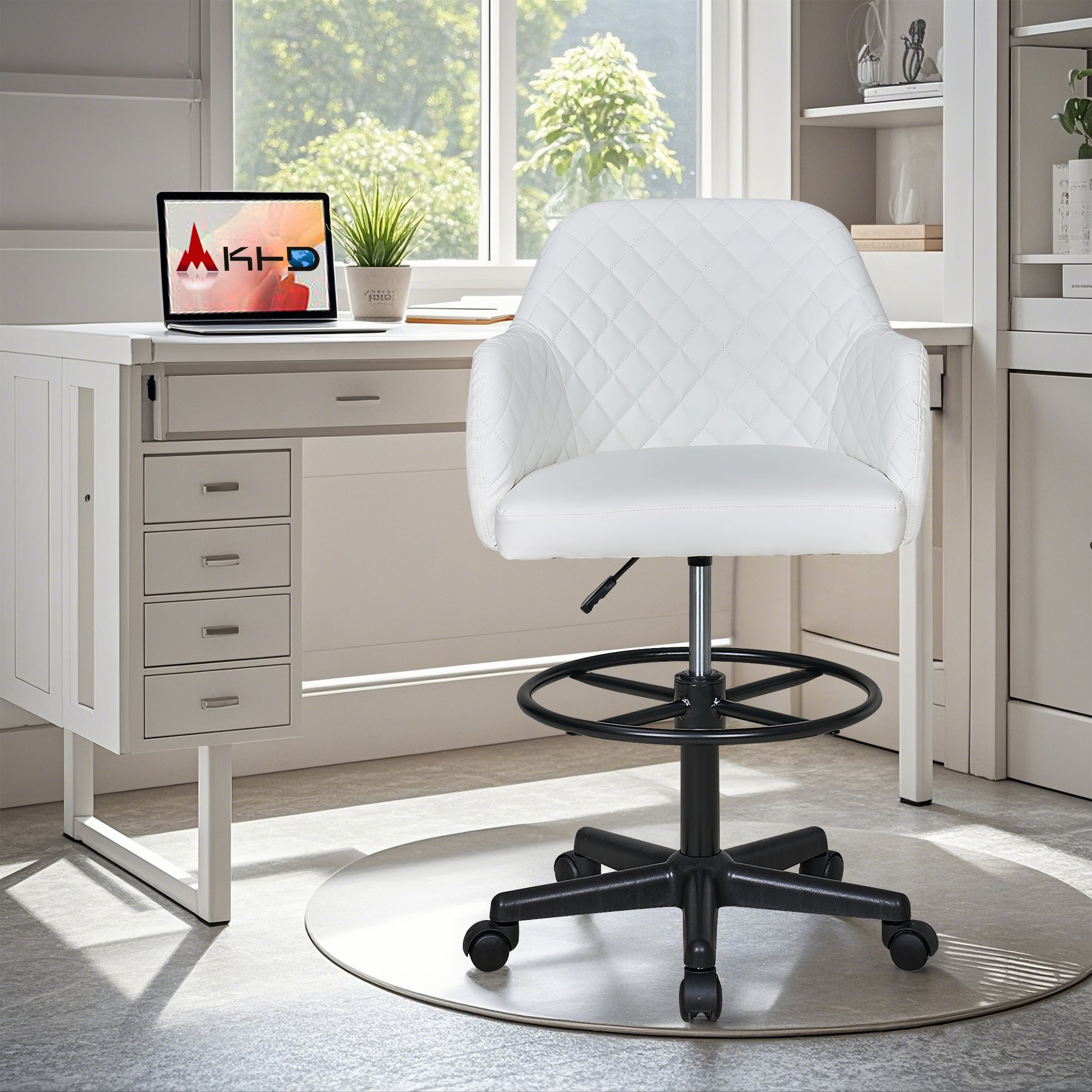 Vecelo LOE-OC22-WHT Office-Chairs - View #2