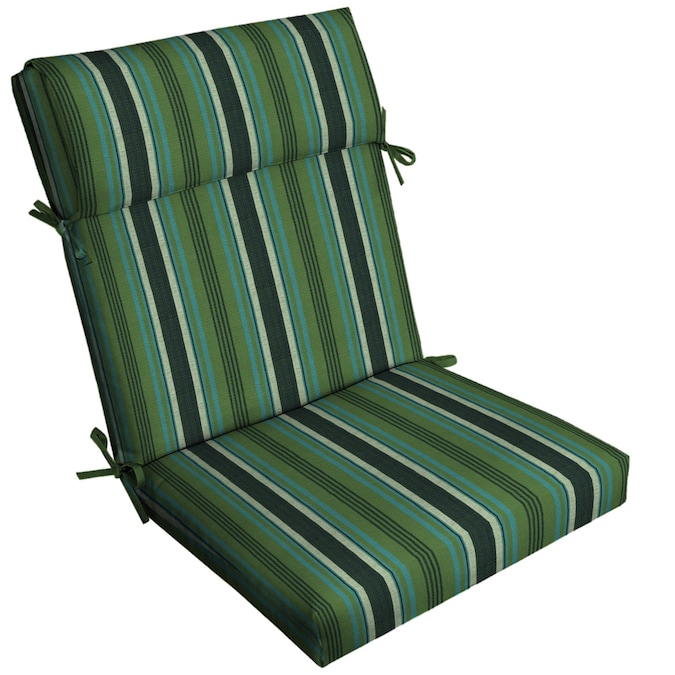 Allen Roth Blue Green Linen Stripe High Back Patio Chair Cushion In The Furniture Cushions Department At Com - Allen And Roth Patio Pillows