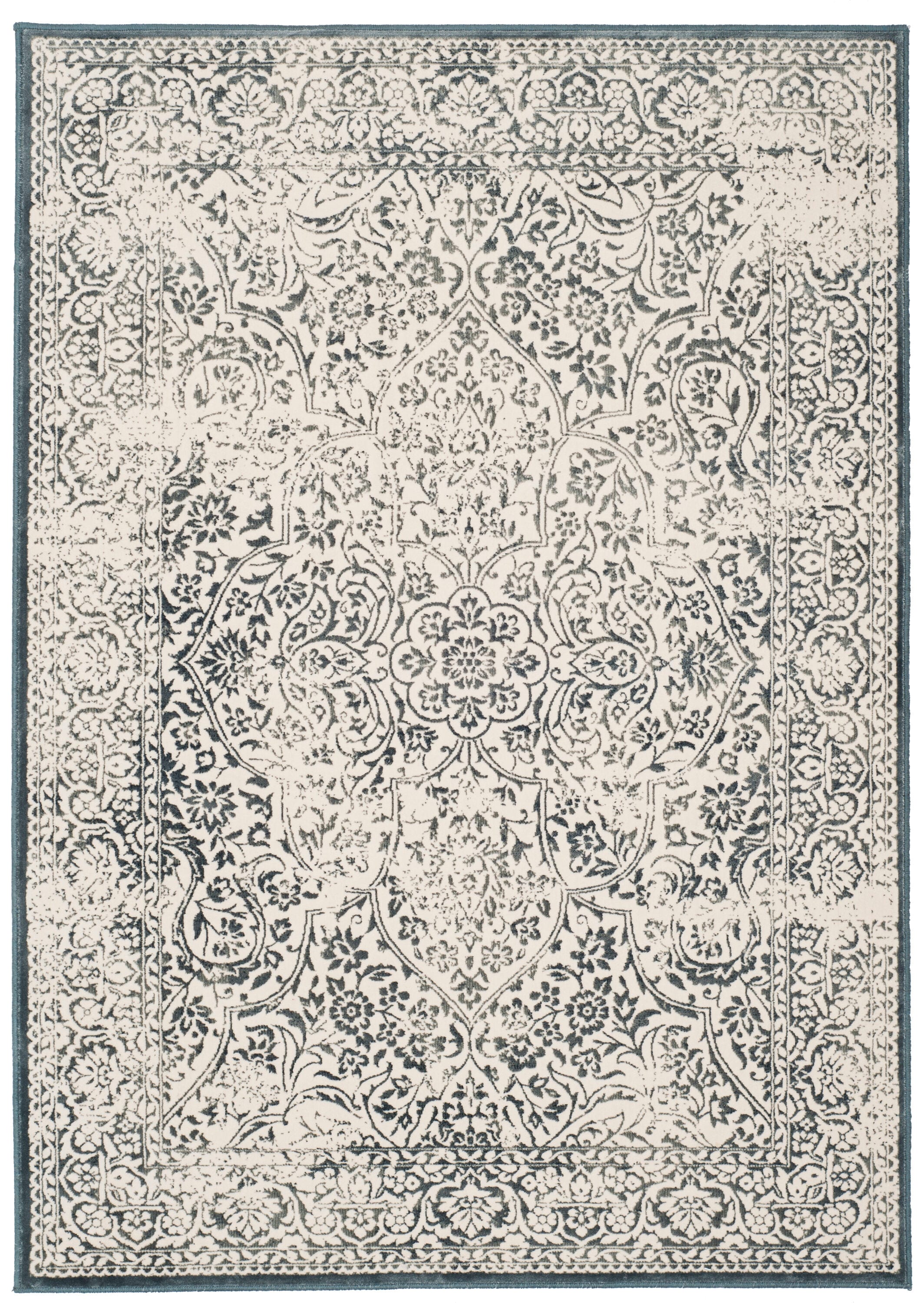 Nbl612-7288 Blue Ivory 4 X 6 Area Rug