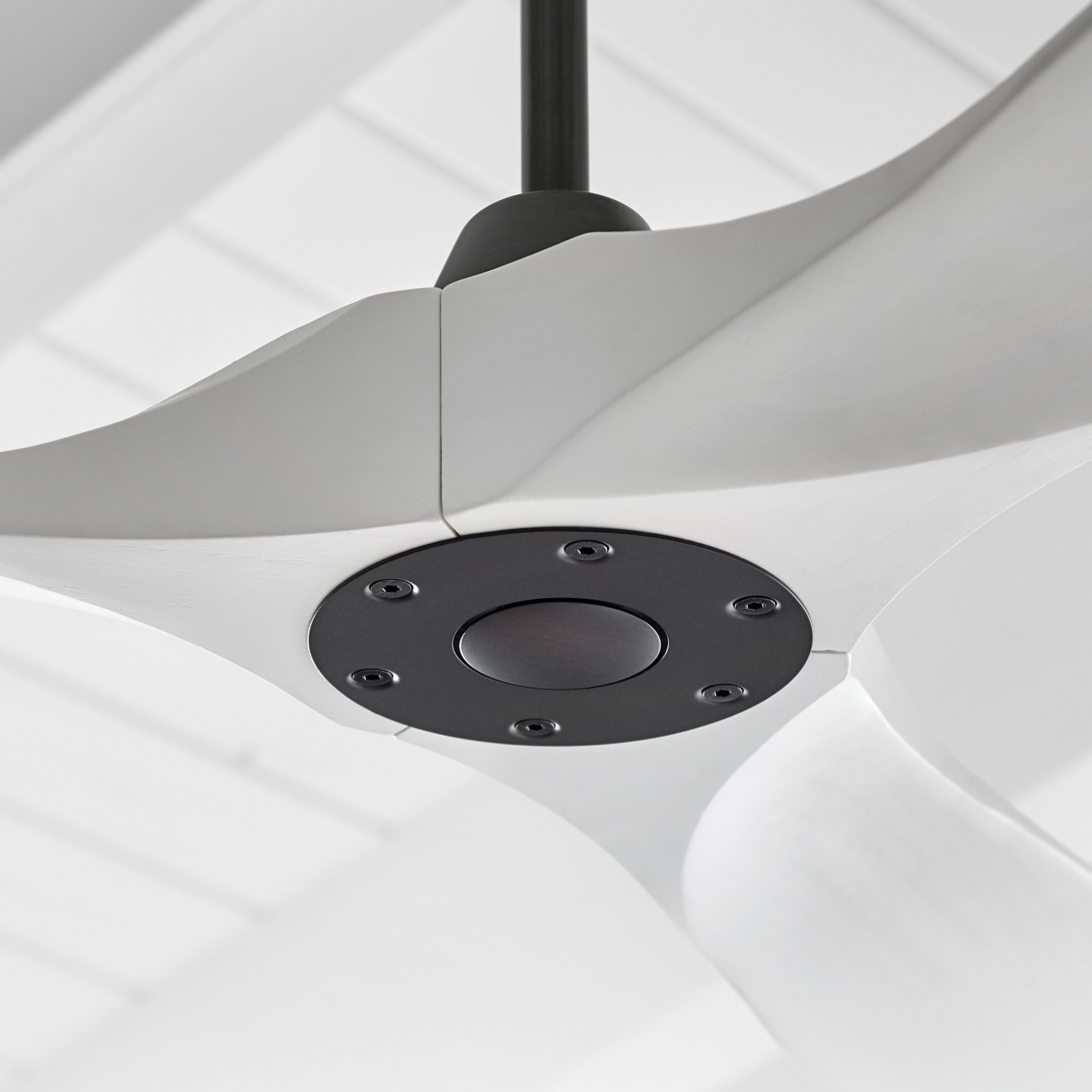 Matte White 60" Ceiling Fan with LED Light and Remote
