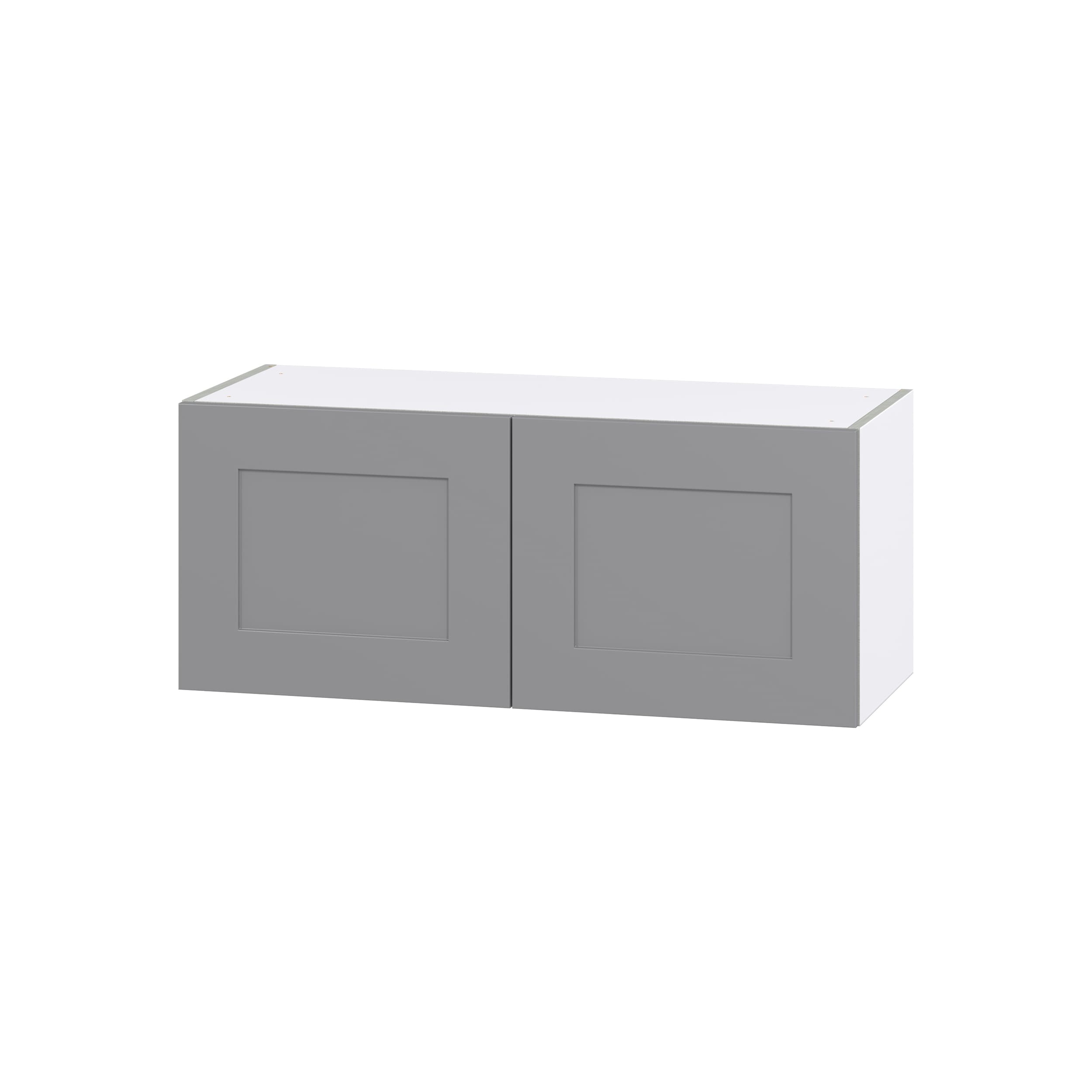 Hugo&Borg Beaumont 36-in W x 15-in H x 14-in D Slate Gray Wall Fully Assembled Cabinet (Flat Panel Shaker Door Style)
