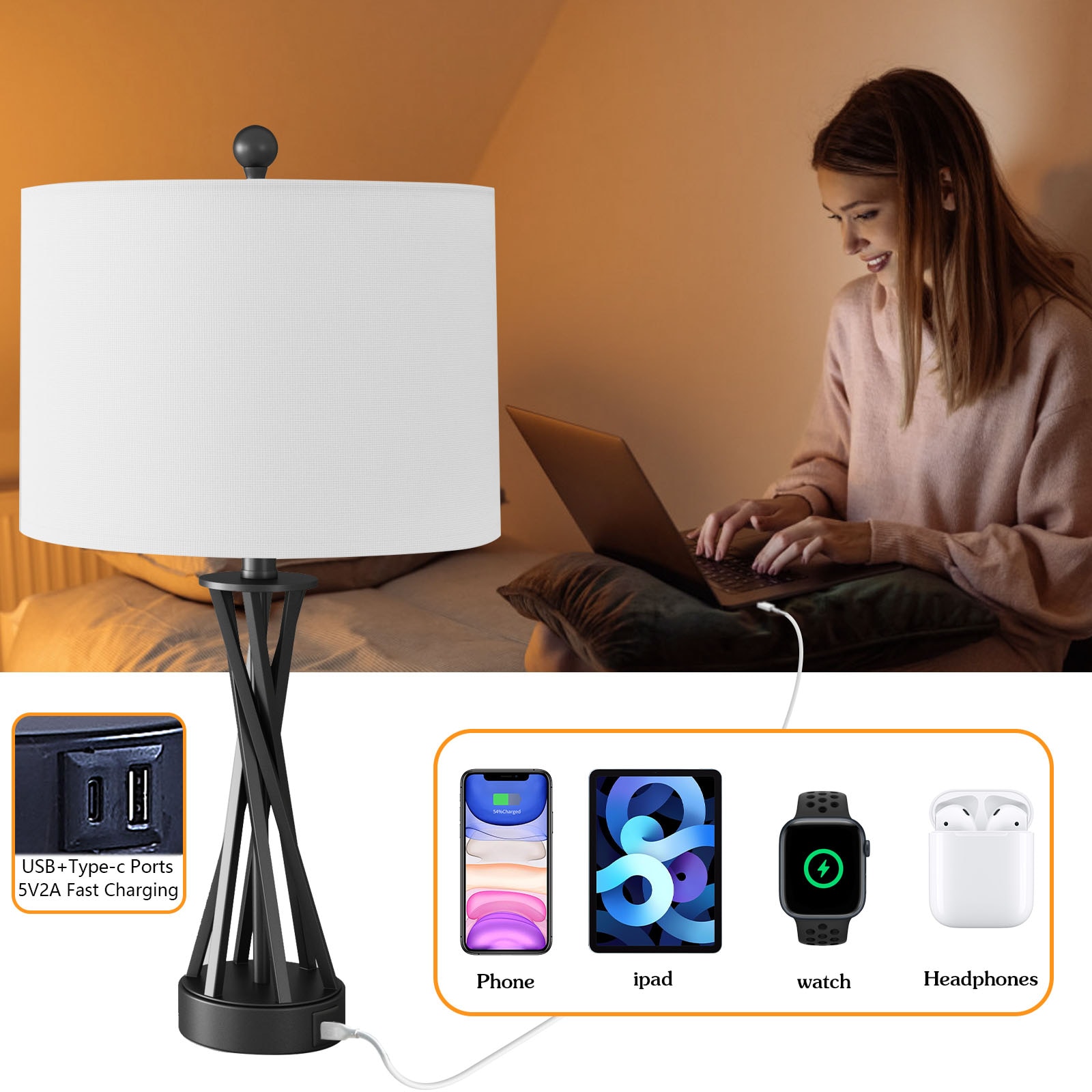 Maxax T257-BK Table-Lamps - View #7