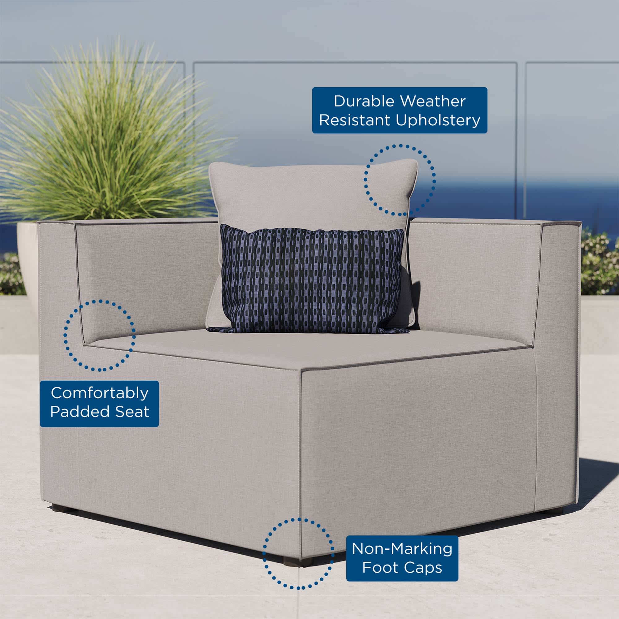 Modway EEI-4210-GRY Patio-Sofas-Daybeds - View #2