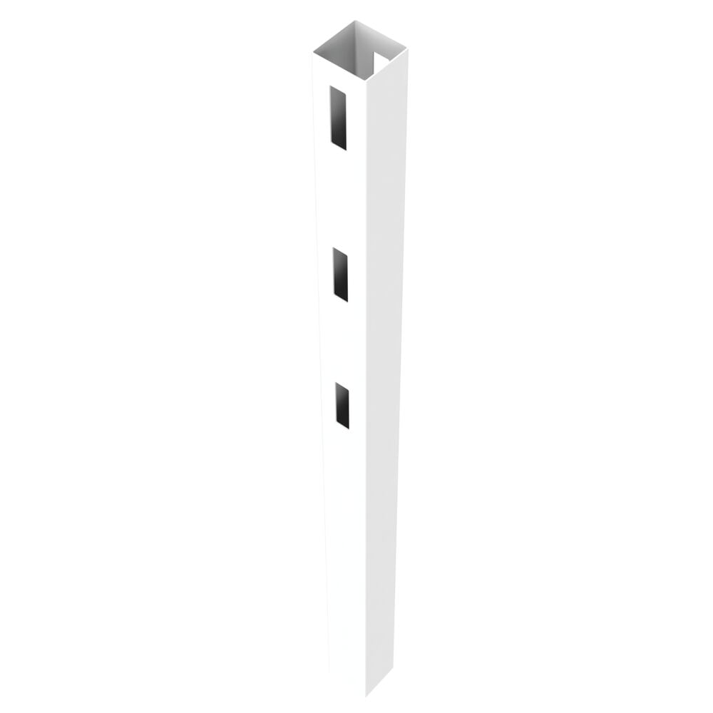 Freedom 7-ft H x 5-in W White Vinyl Line Fence Post (Unassembled)