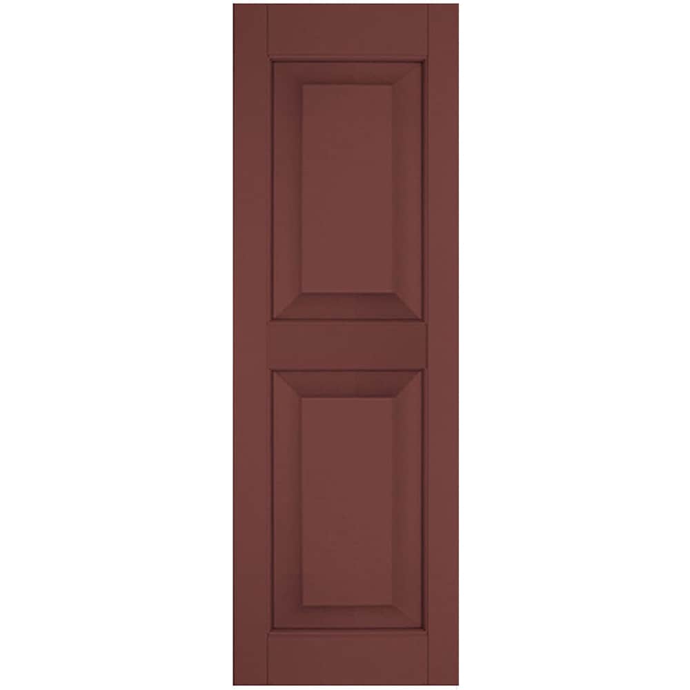 Ekena Millwork RWR12X039CRM 12-in W x 39-in H Cottage Red Farmhouse Wood Exterior Shutters ( 2 -Pack )