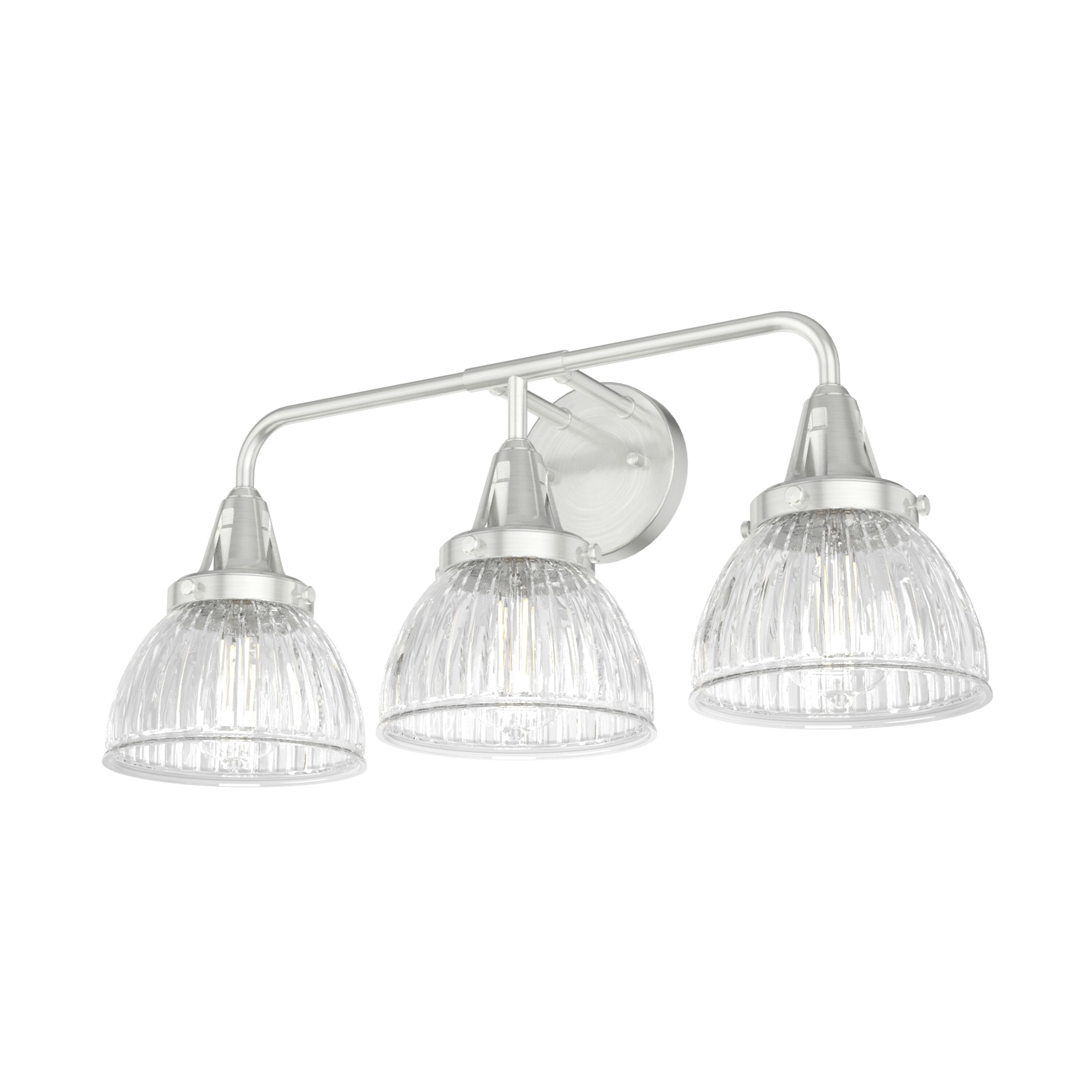 Hunter 19353 Cypress Grove 24.25-in 3 -Light Brushed Nickel Transitional Vanity light bar