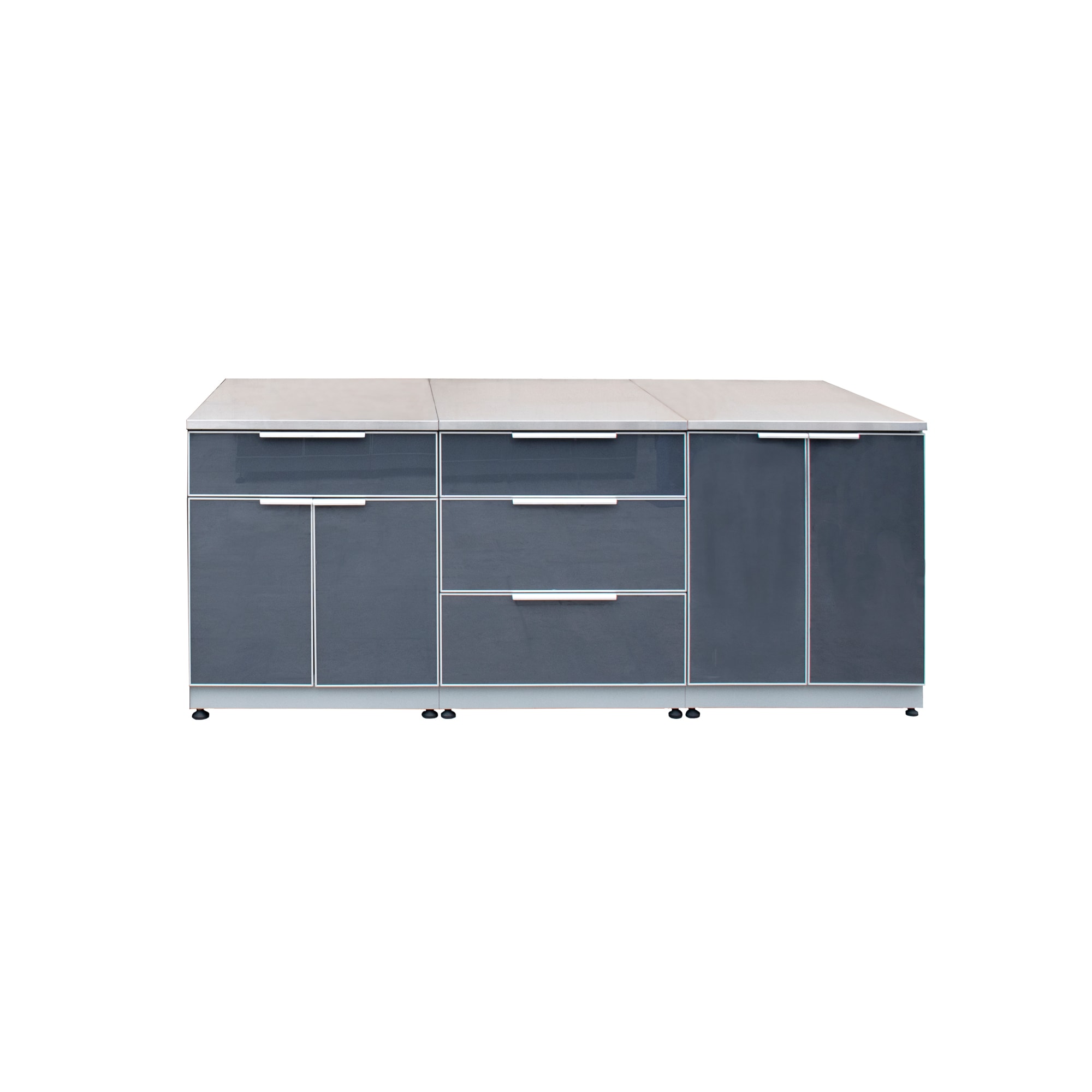 Blue Sky Outdoor Living OKC3PC 3 -Piece 90-in W x 25.25-in D x 37.25-in H Modular Outdoor Kitchen Cabinet