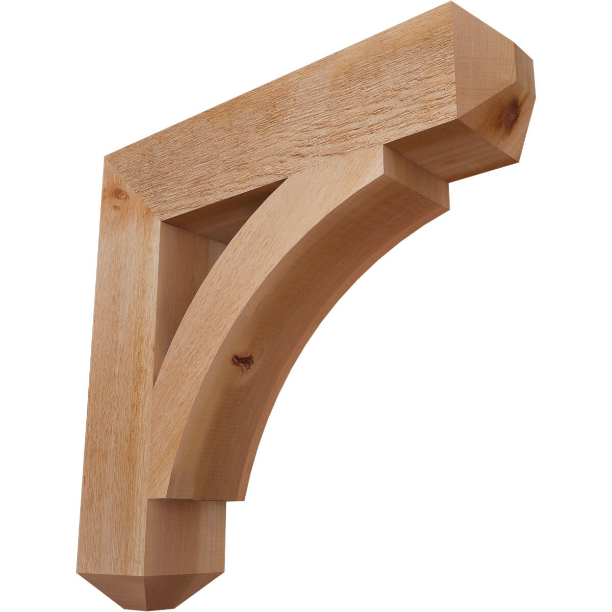 Ekena Millwork BKT06X28X28THR04RWR Thorton craftsman rough sawn 6-in x 28-in x 28-in Western red cedar Brown Wood Standard bracket