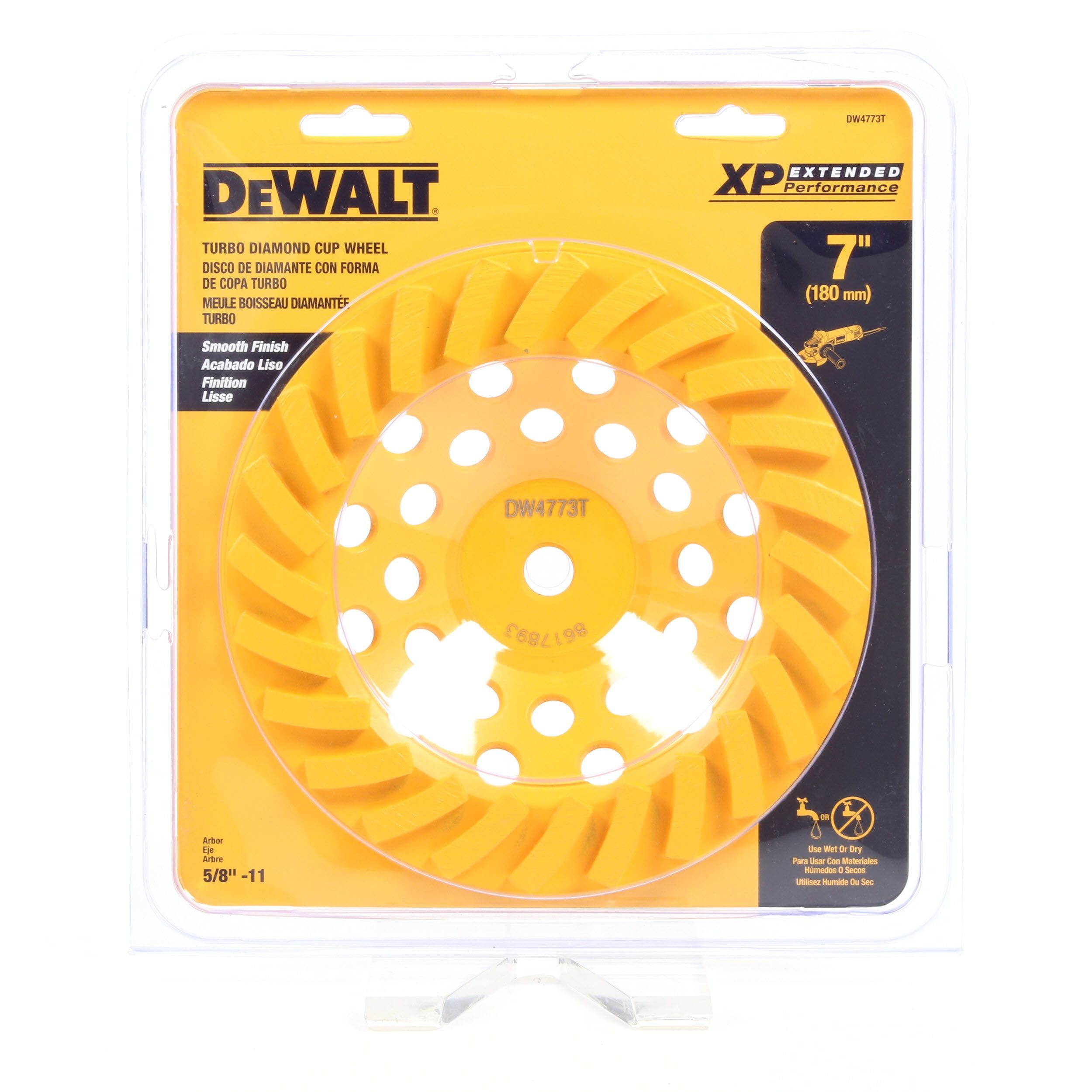 7 pcs DEWALT DW 4759 type 27 concrete grinding wheels 7" x 1/4" x 5/8"-11 arbor 