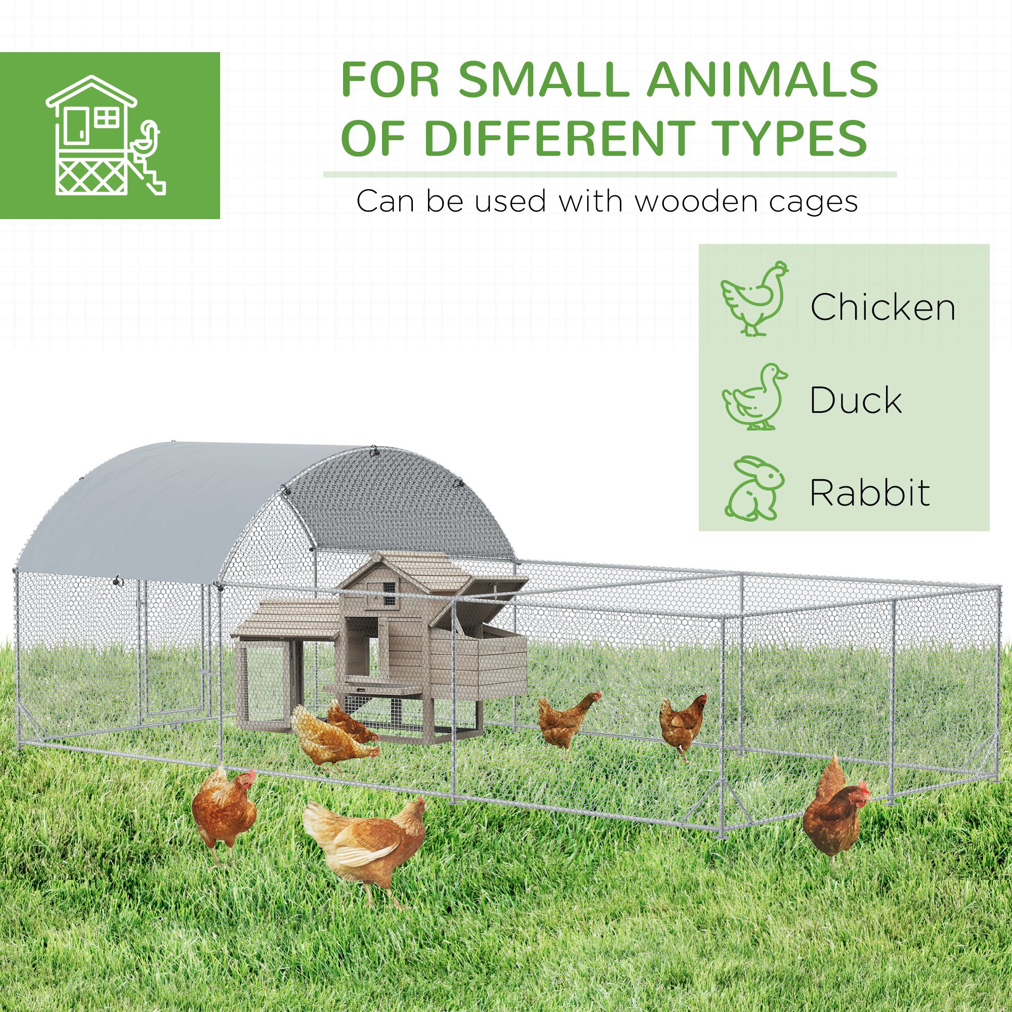 Kahomvis JHX-QPW1-775 Chicken-Coops-Rabbit-Hutches - View #8