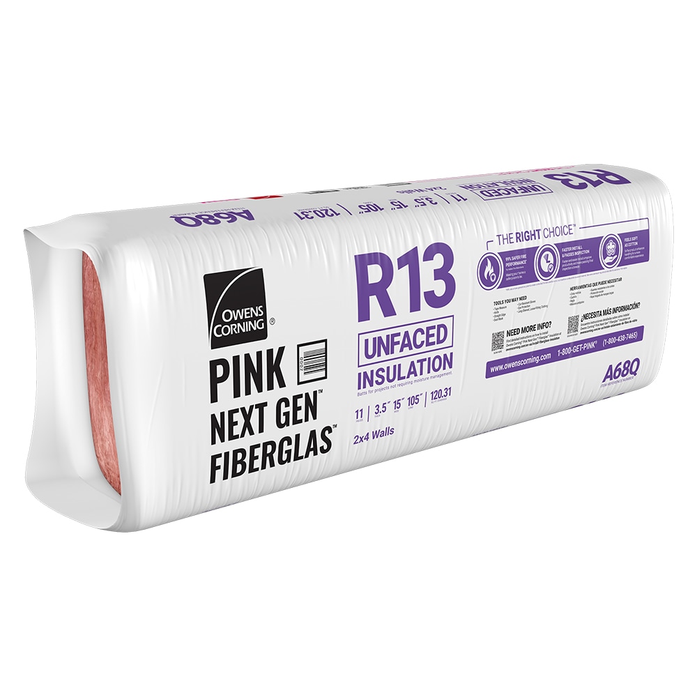 Owens Corning R 13 Wall 120.31 sq ft Unfaced Fiberglass Batt