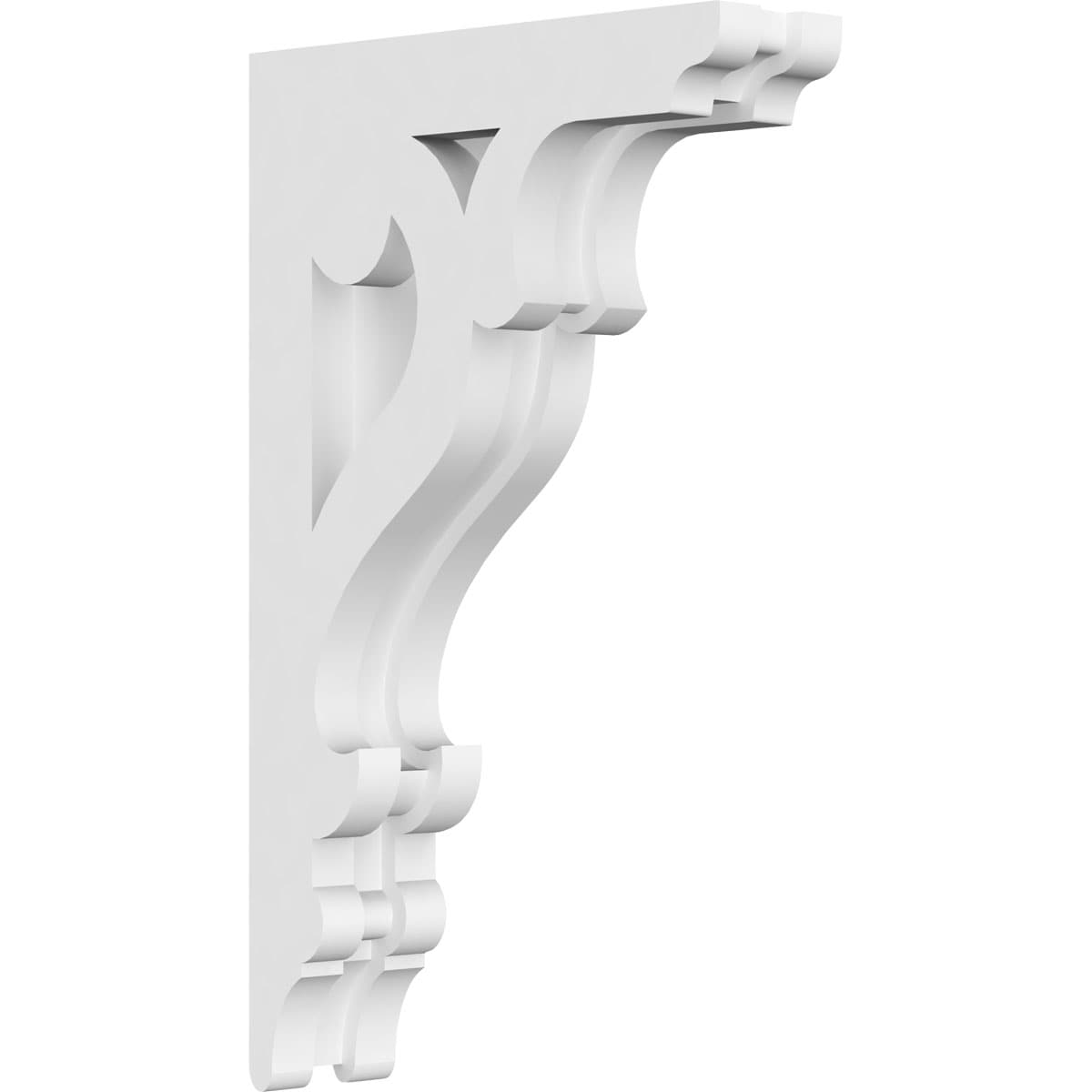 Ekena Millwork CORP01X06X11BR 1.875-in x 6.5-in x 11-in Brontes Unfinished White PVC Paintable Corbel