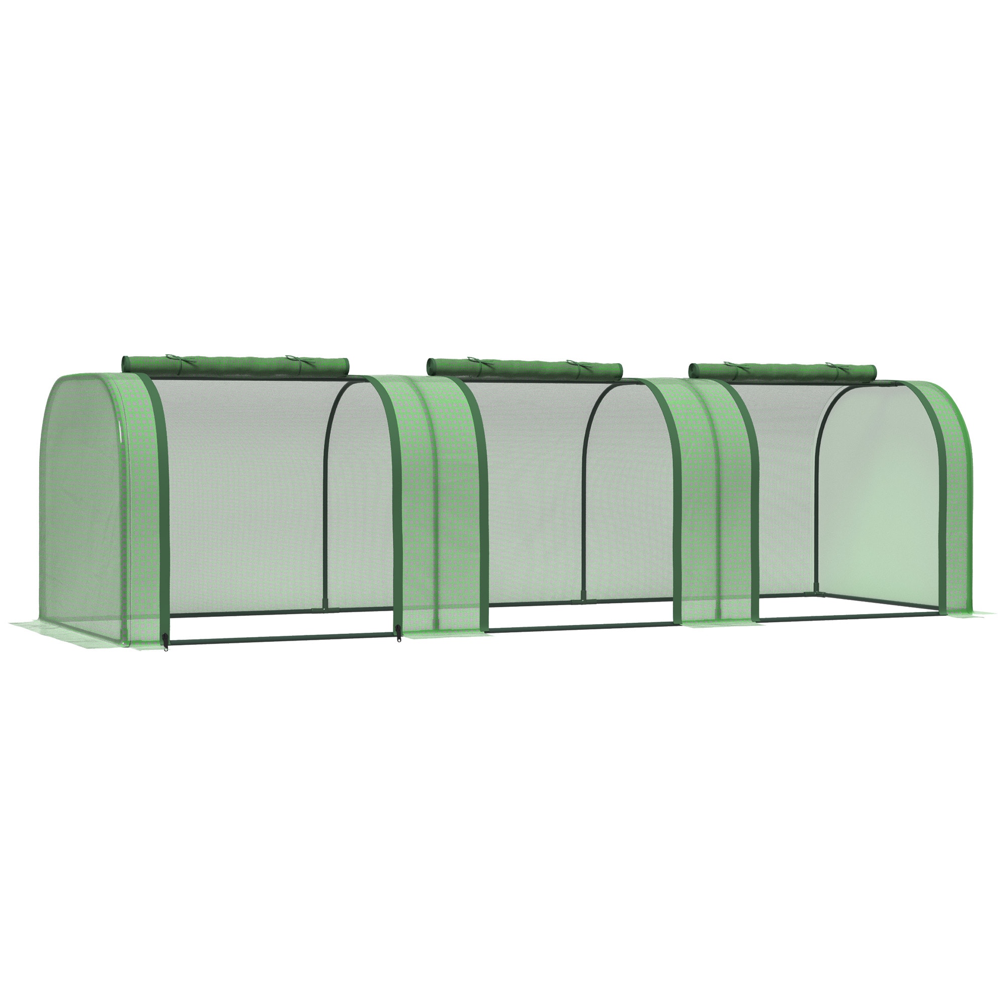GZMR 10' x 3' x 2.5' Mini Greenhouse 3-ft L x 10-ft W x 2.5-ft H Green Greenhouse Kit