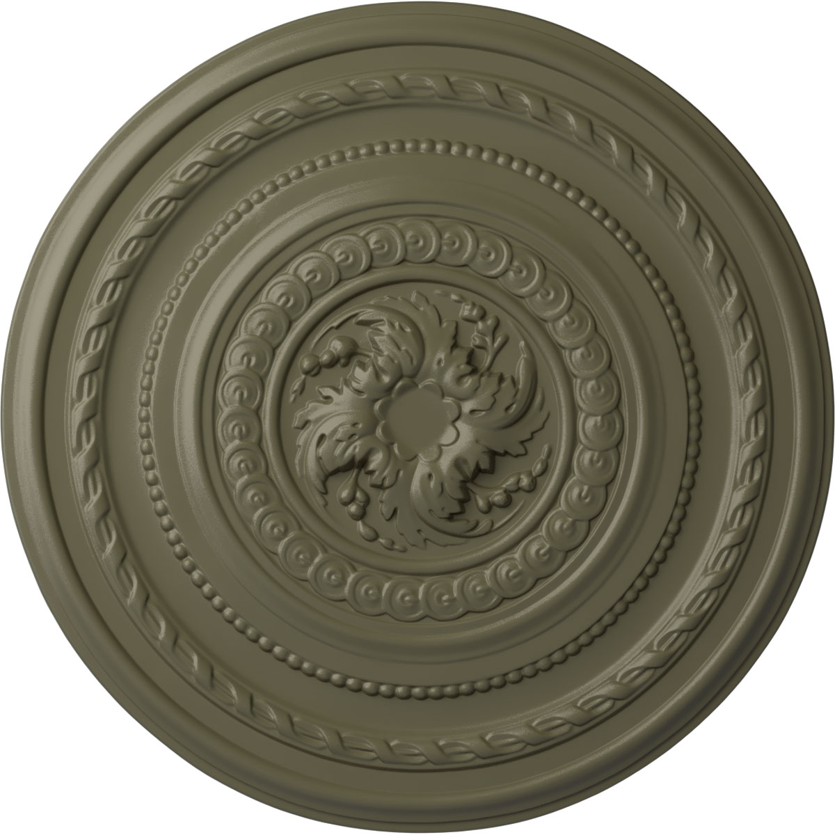 Ekena Millwork CM26PESSF Pearl 26.25-in W x 26.25-in L Painted Spartan Stone Polyurethane Whole Ceiling Medallion